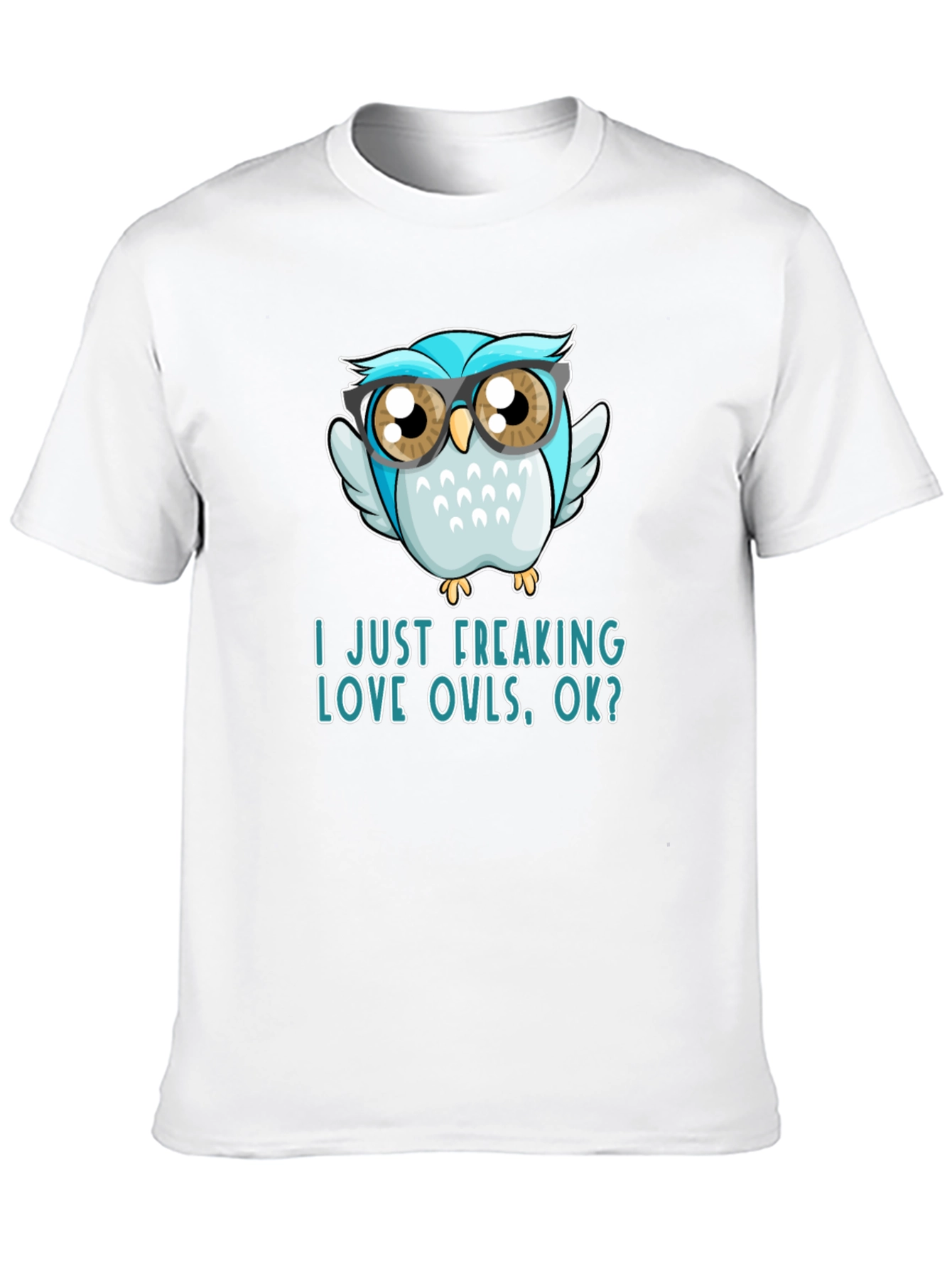 Black Funny Owl Lover T-Shirt - I Just Freaking Love Owls Tee view 10