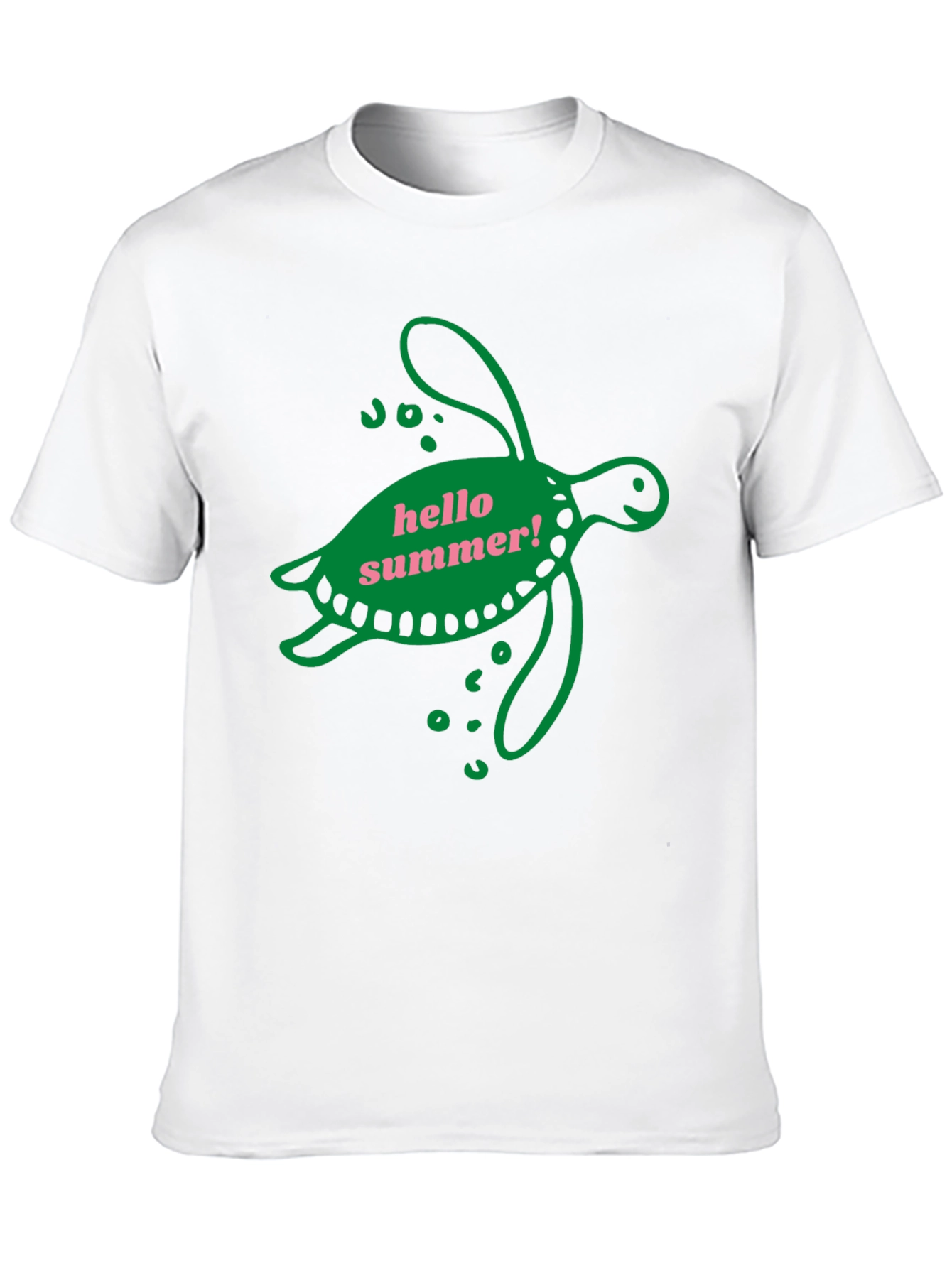 Black Hello Summer Turtle Graphic Tee - Black view 10