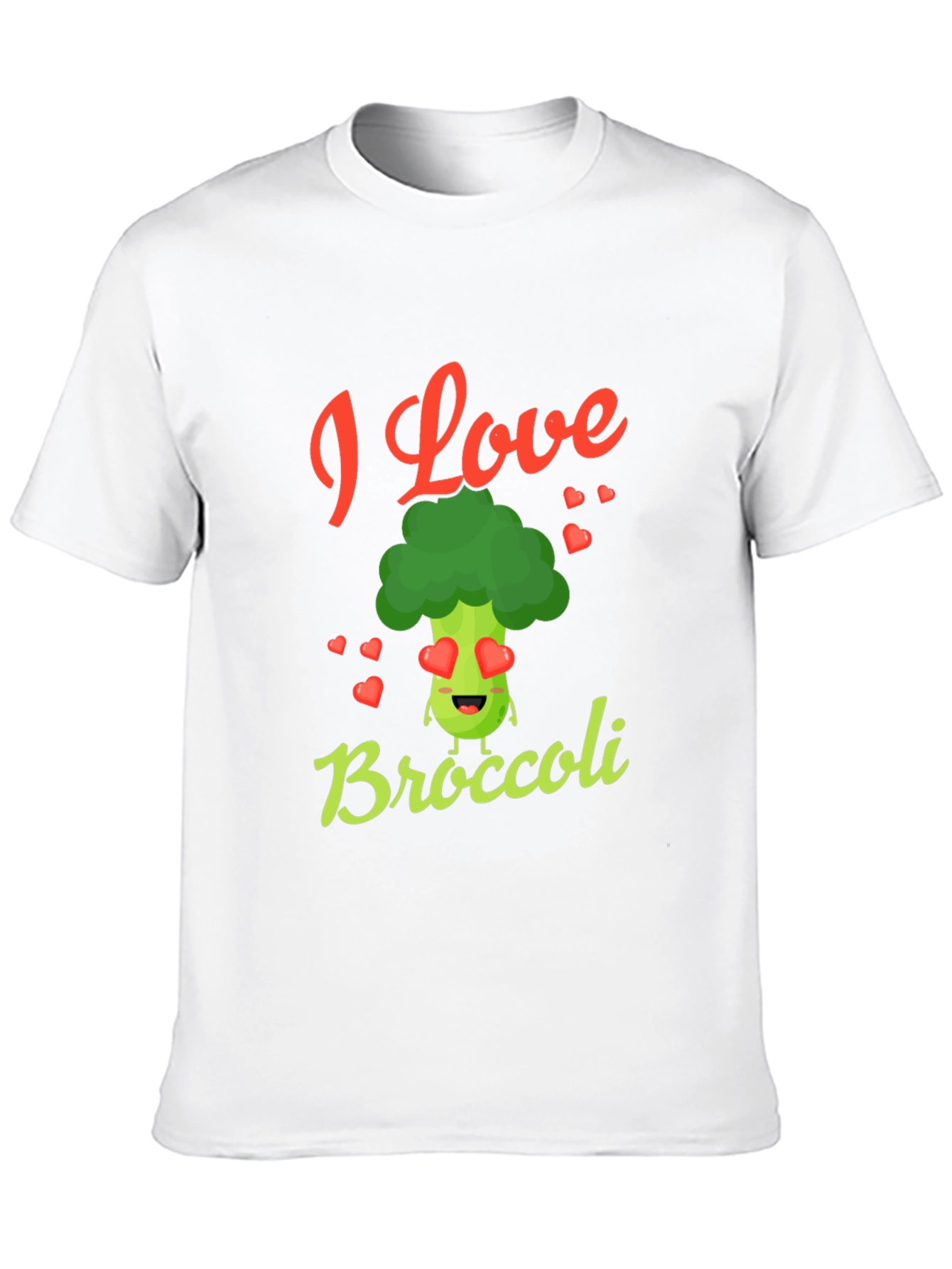 I Love Broccoli T-Shirt - Novelty Graphic Tee - 10