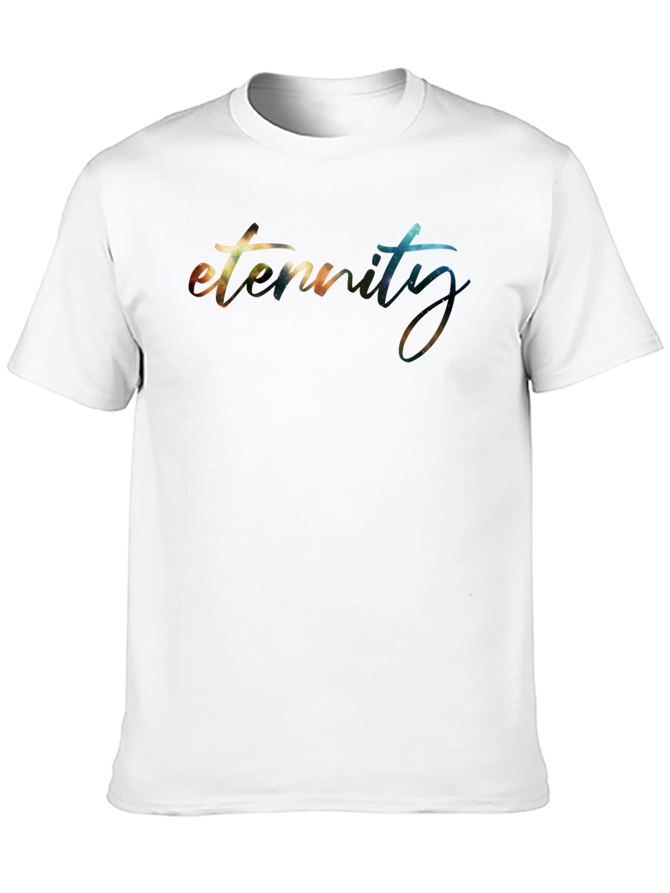 Black Eternity Galaxy Print Black T-Shirt view 10