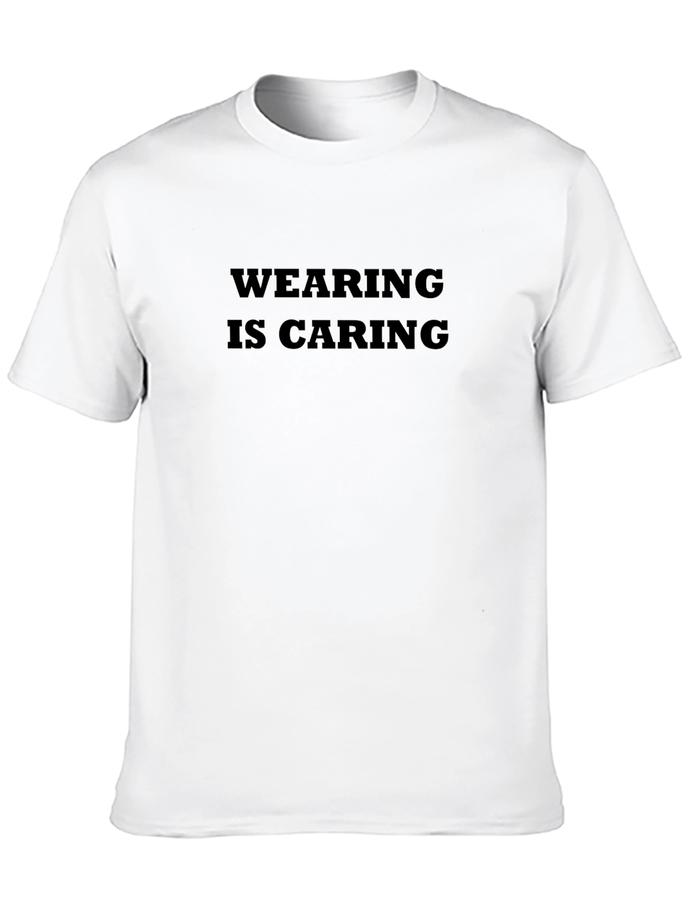 Black Wearing Is Caring Black Graphic Tee view 10
