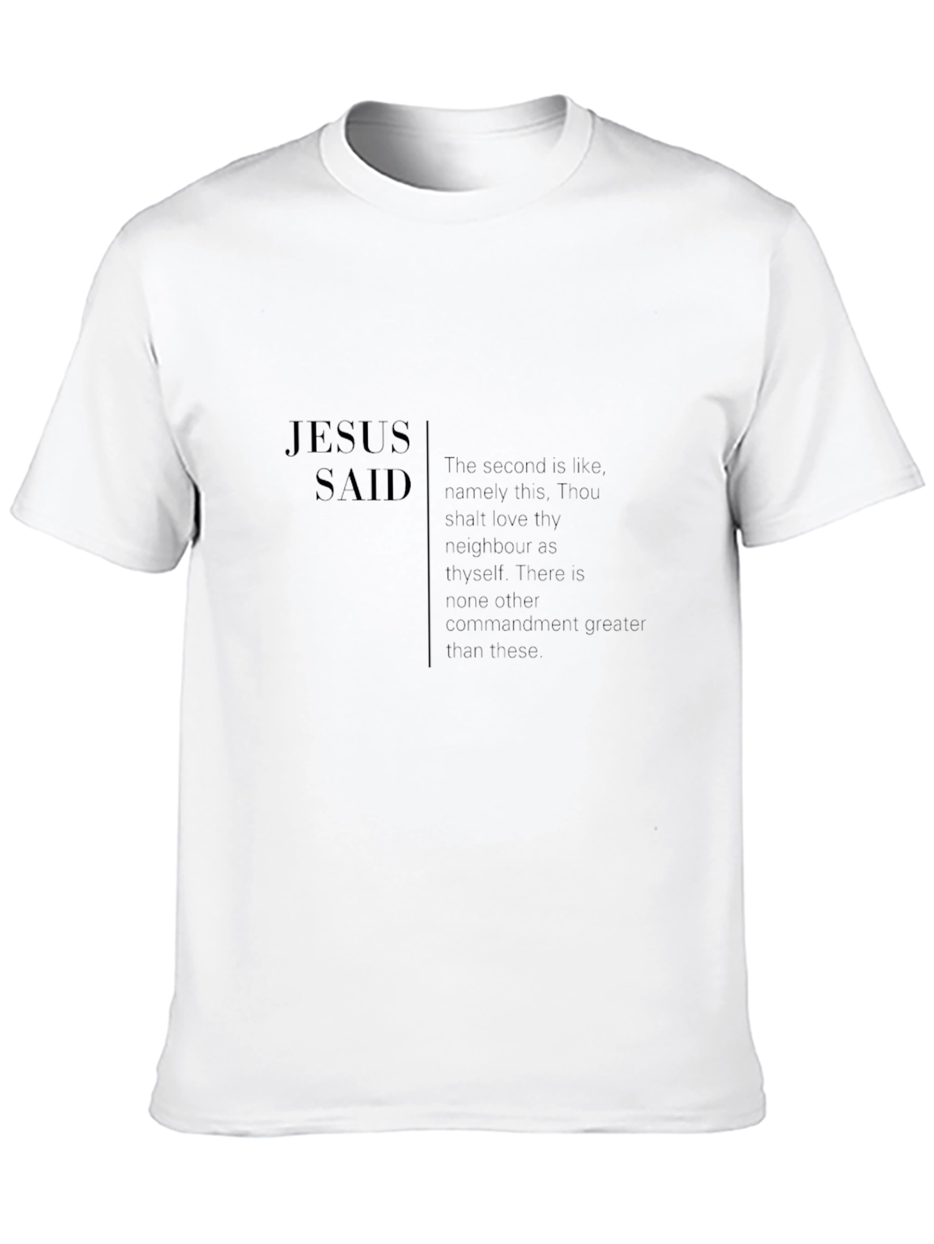 Black Jesus Said Black T-Shirt - Love Thy Neighbor Tee view 10