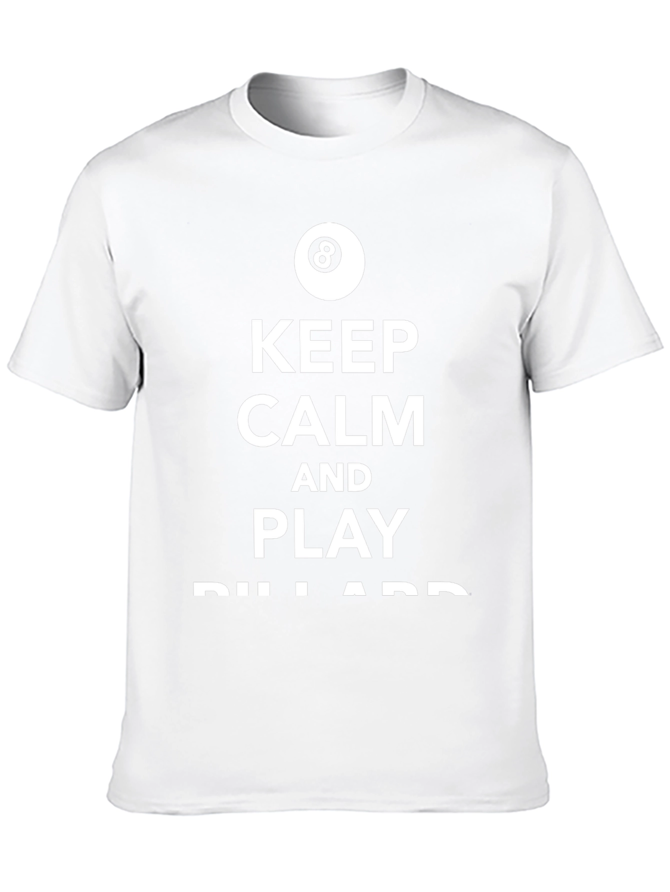 Black Keep Calm and Play Billiards T-Shirt - Black view 10