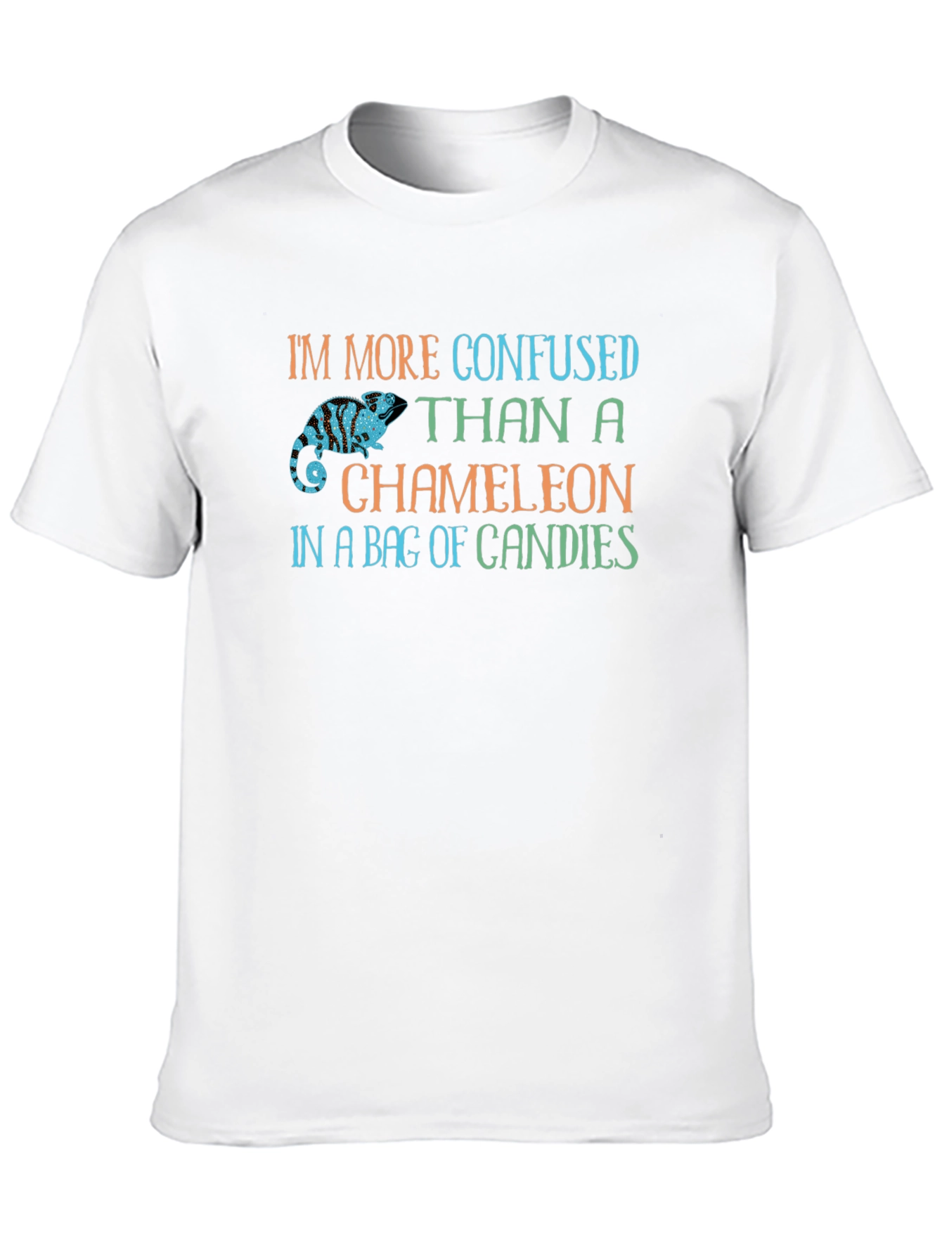 Black Confused Chameleon Graphic Tee view 10
