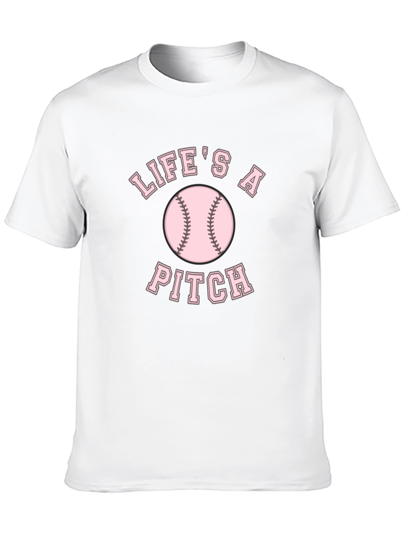 Black Life's a Pitch Baseball Graphic T-Shirt view 10