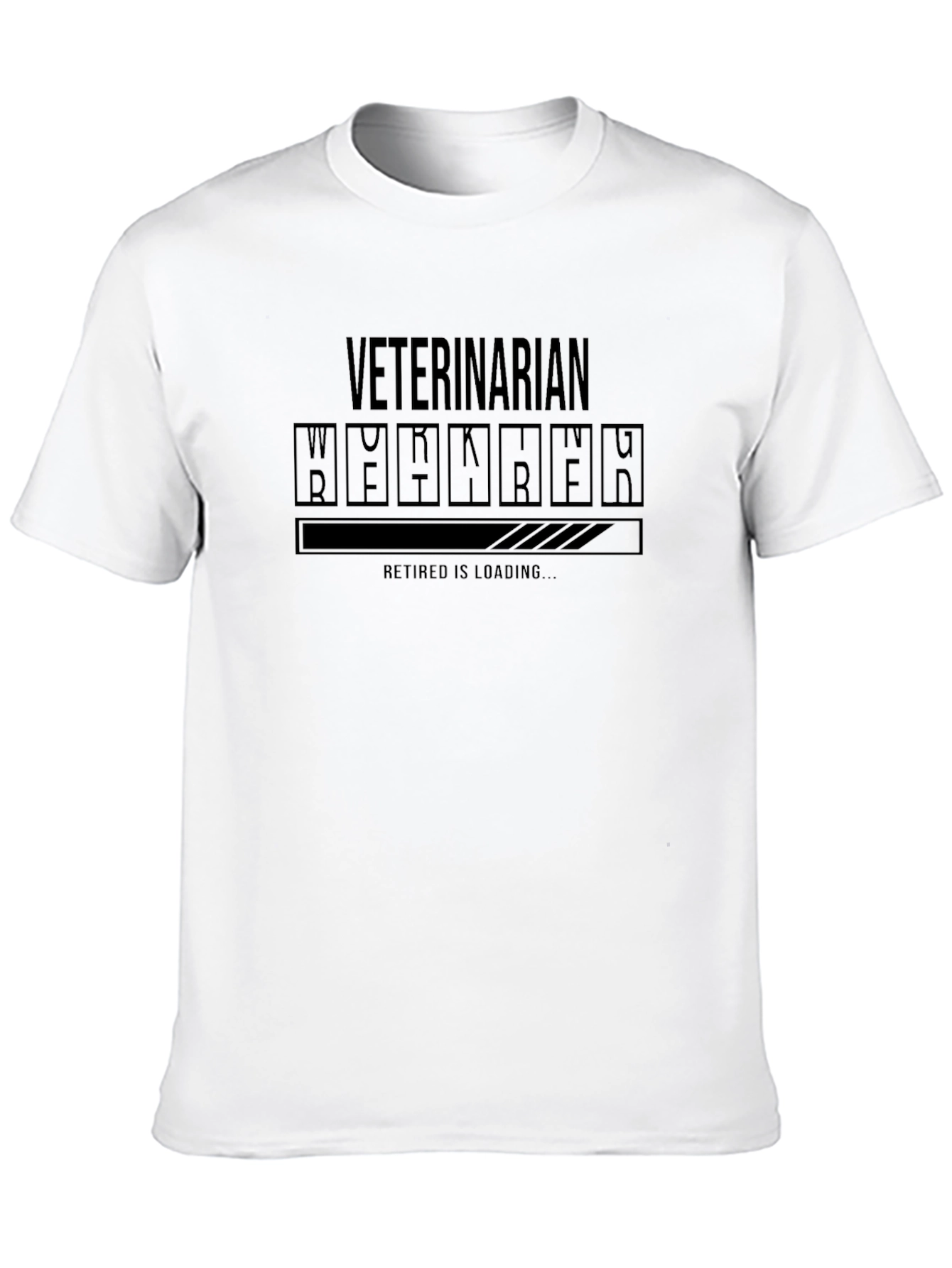 Black Veterinarian Retirement Loading T-Shirt view 10