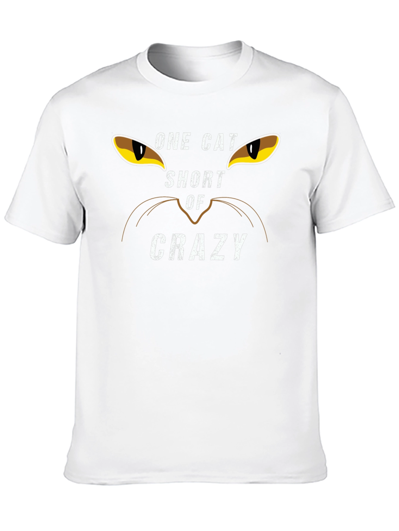 Black One Cat Short of Crazy Graphic Tee view 10