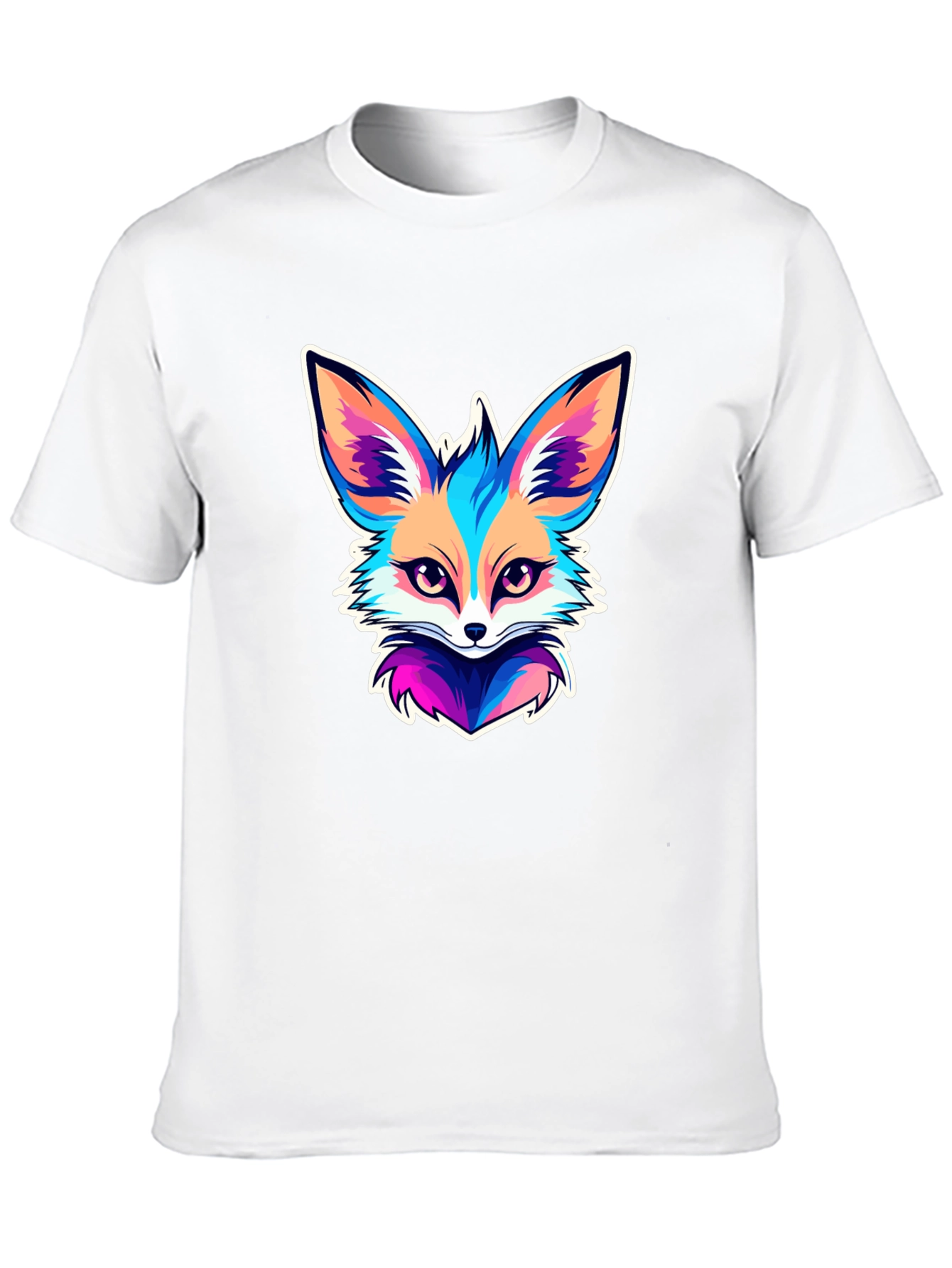 Black Vivid Fox Graphic T-Shirt - Stylish & Unique view 10