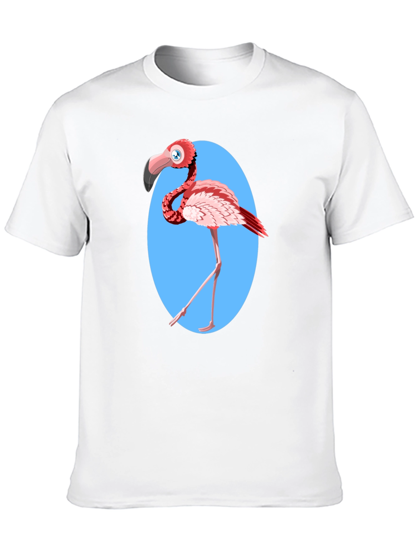 Black Cartoon Flamingo Graphic Tee - Fun Novelty Design view 10
