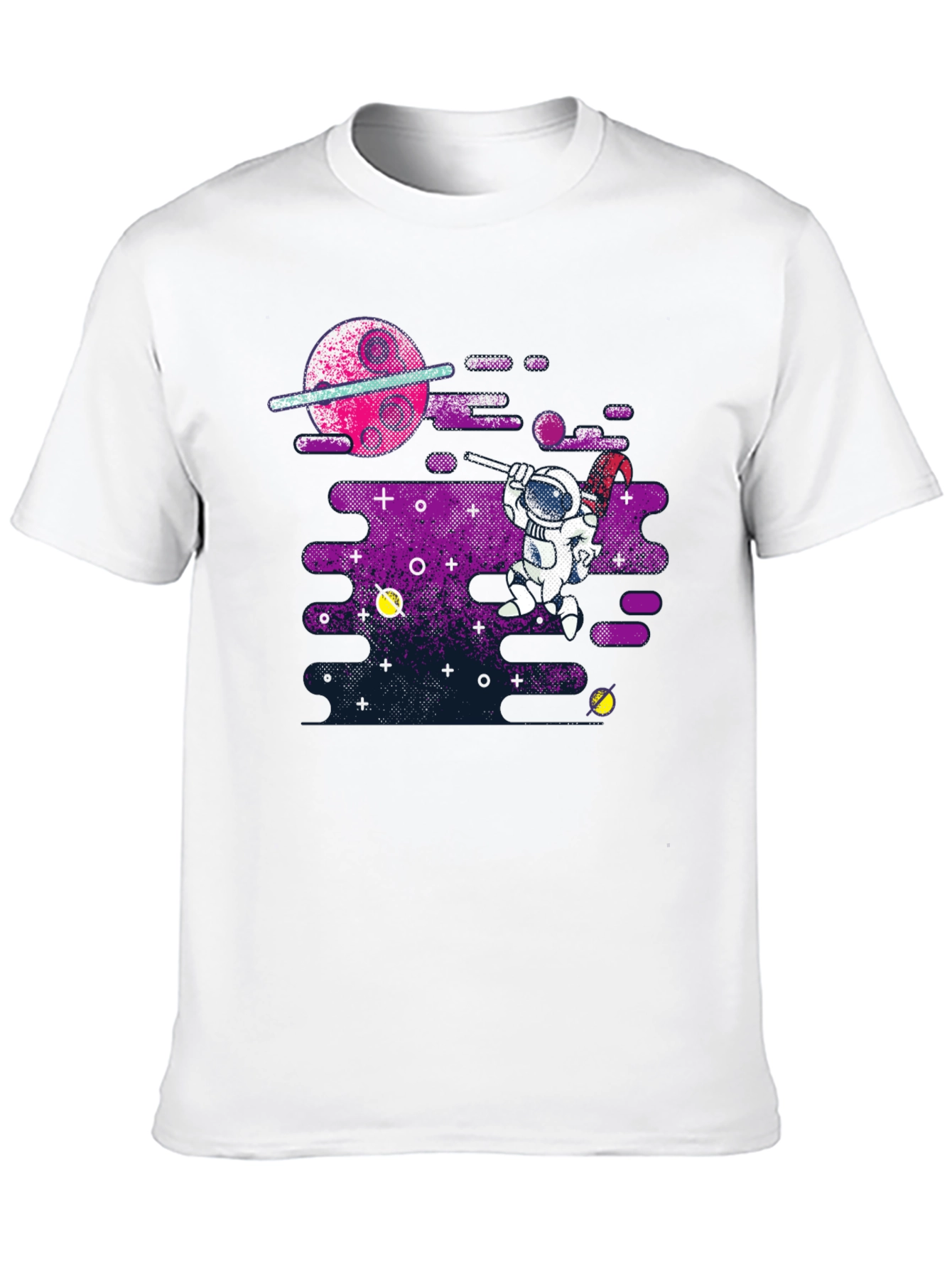 Black Astronaut Space Painter Graphic Tee view 10