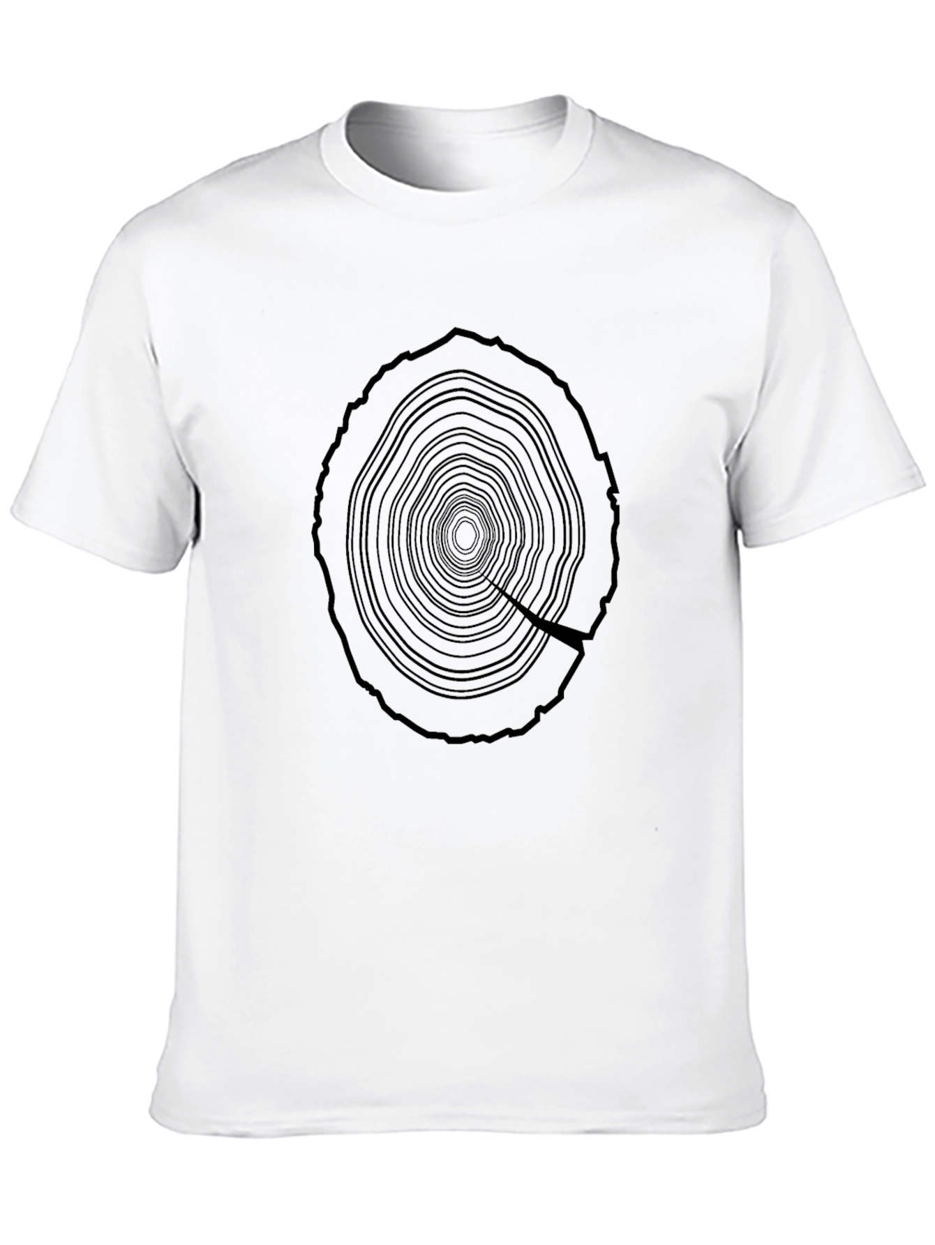 Black Tree Ring Graphic Black T-Shirt view 10