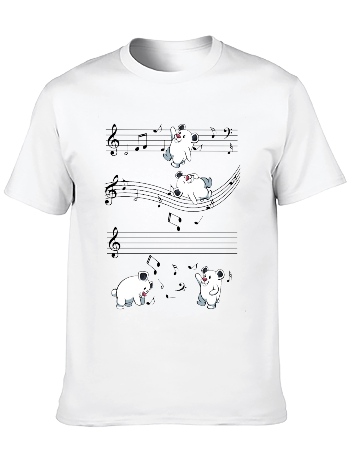 Black Musical Bear Graphic Black Tee Shirt view 10