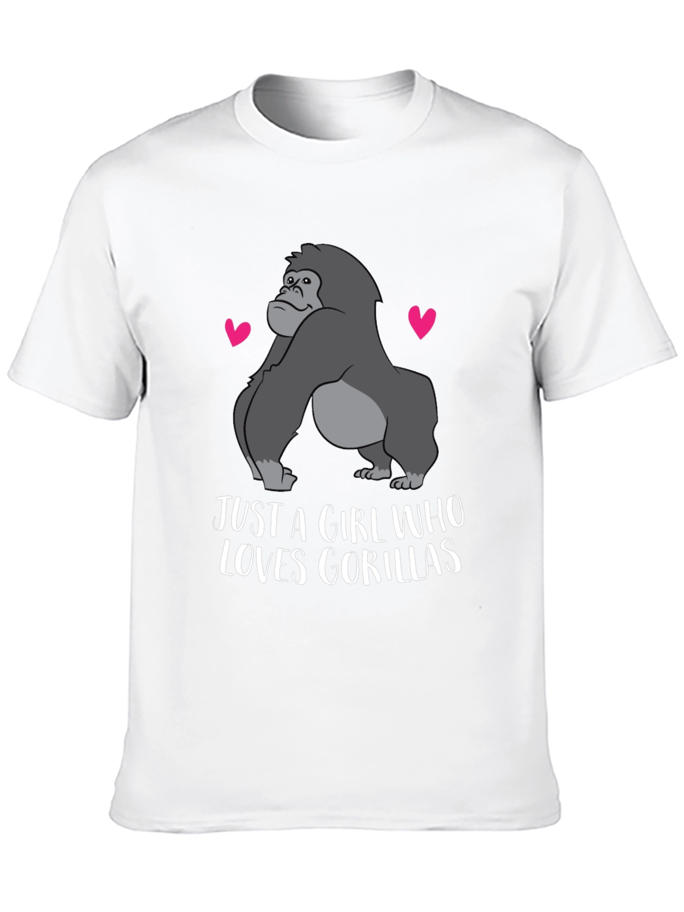 Black Just A Girl Who Loves Gorillas T-Shirt view 10