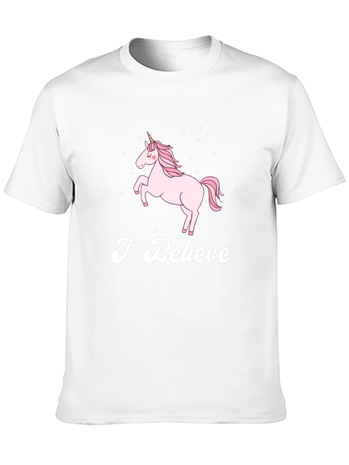 Black Unicorn 'I Believe' Graphic Black T-Shirt view 10