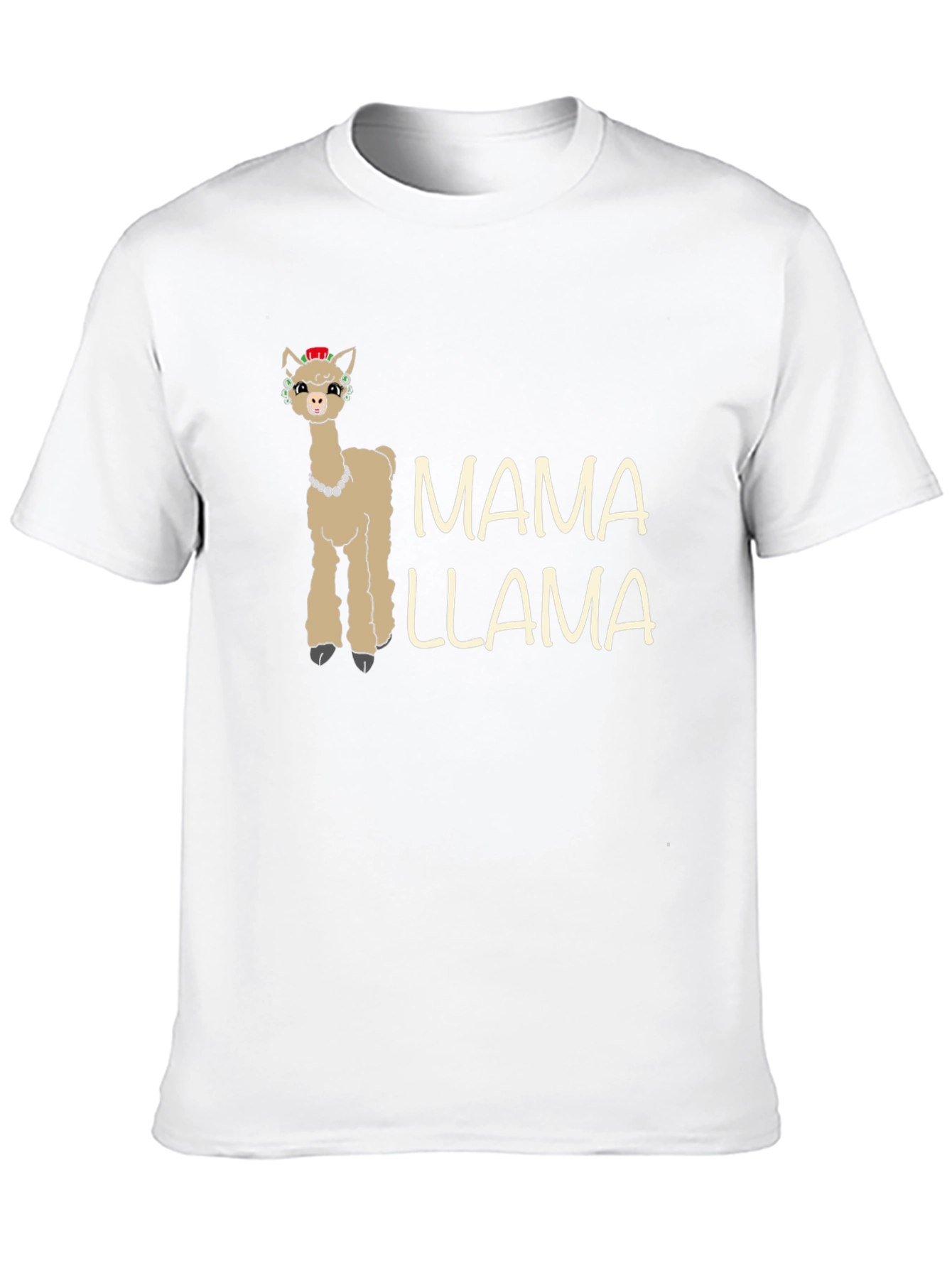 Black Mama Llama Graphic Tee - Novelty Animal T-Shirt view 10