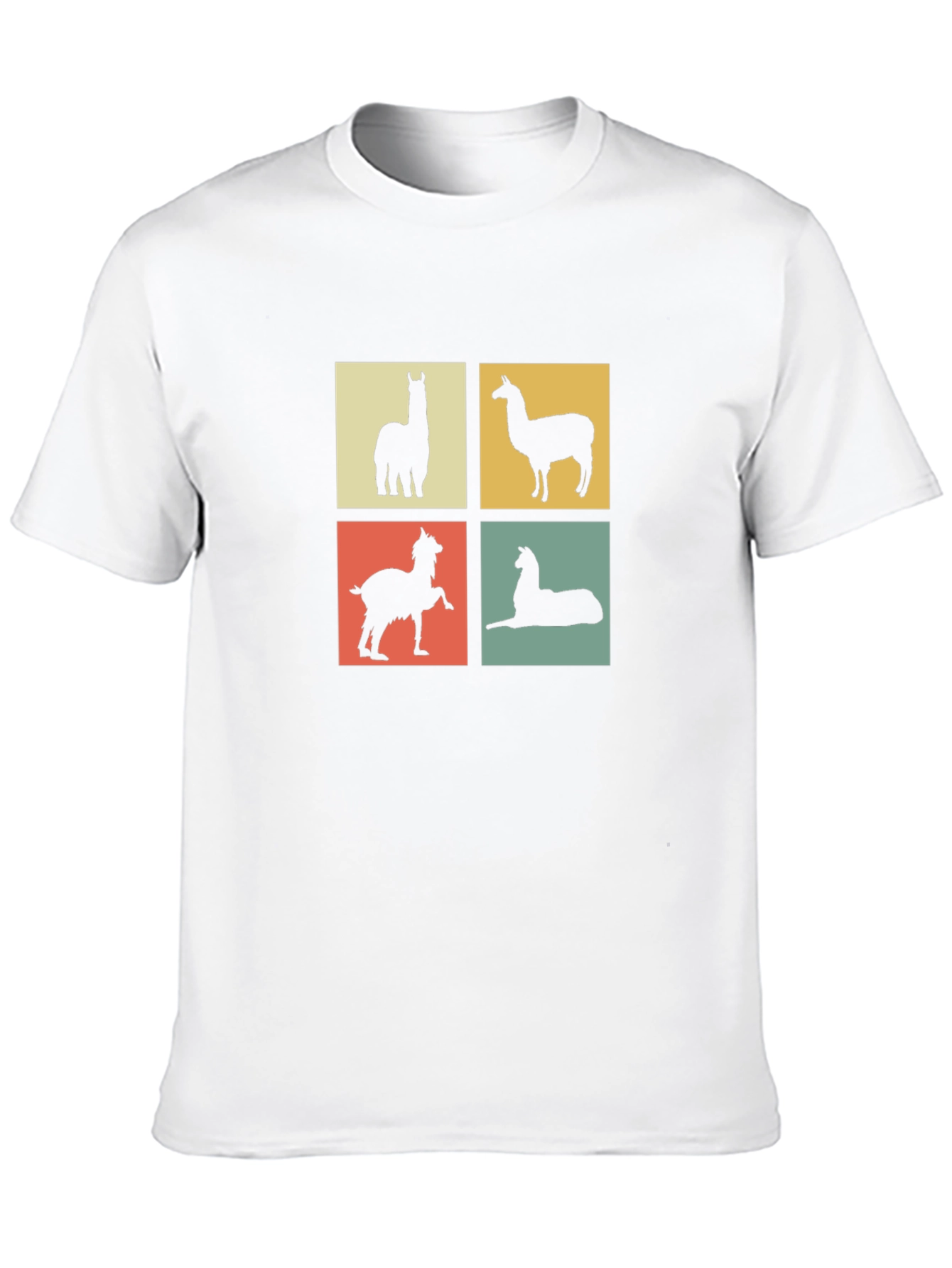 Black Llama Silhouette T-Shirt - Quirky Animal Tee view 10