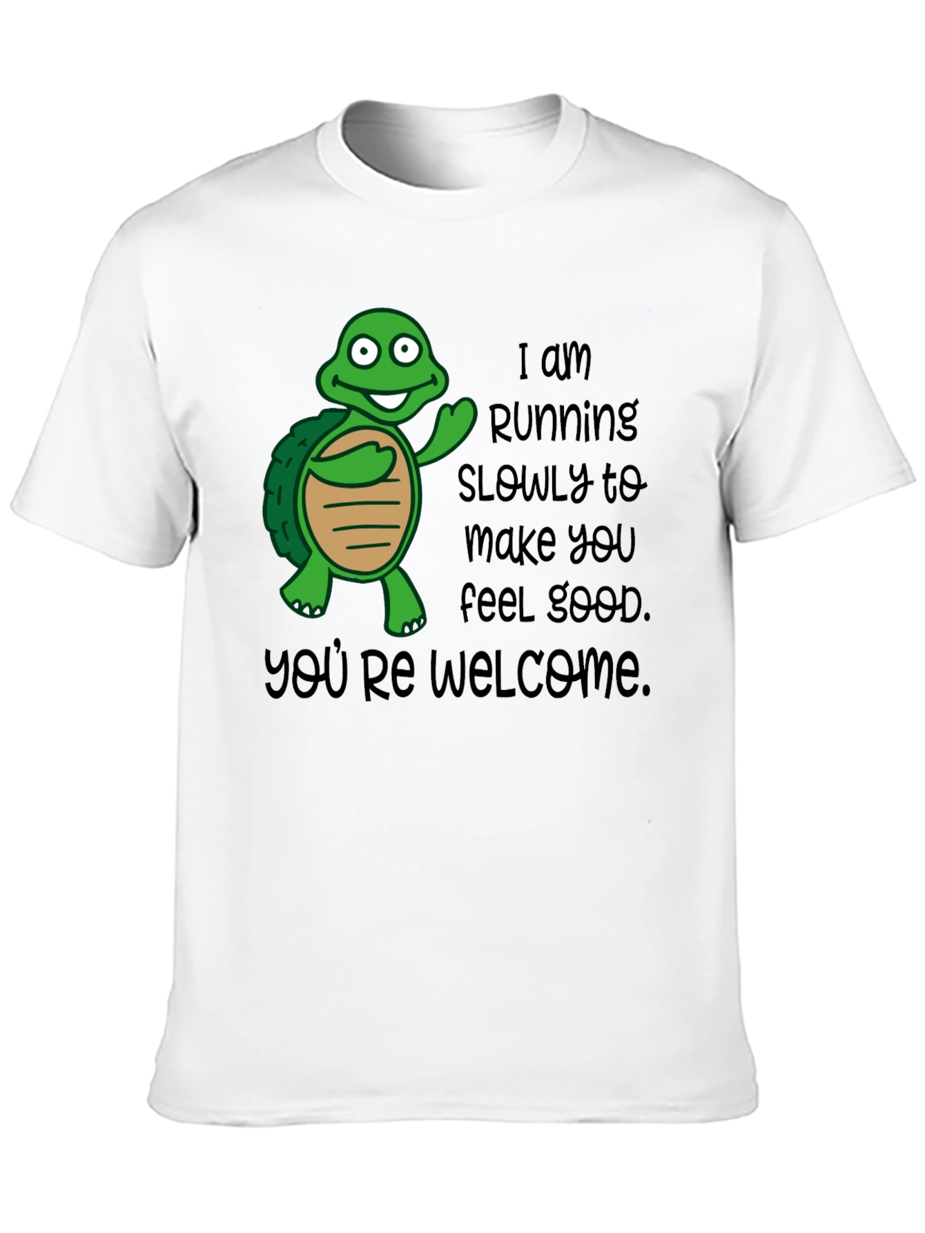 Black Funny Turtle Graphic T-Shirt - Slow Running Humor Tee view 10
