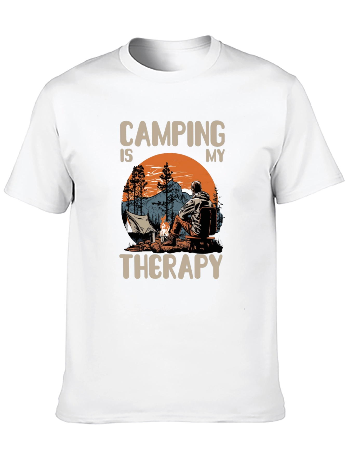 Black Camping is My Therapy Graphic T-Shirt view 10