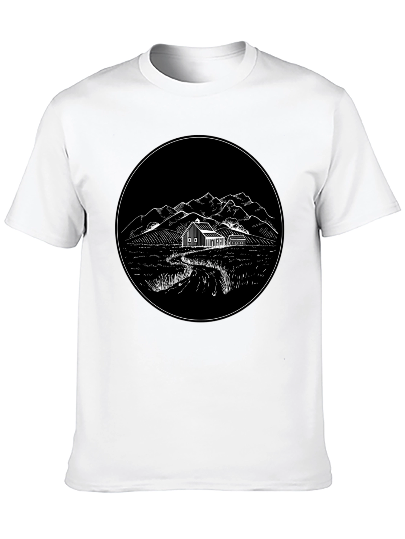 Black Rustic Homestead Graphic Tee - Classic Black Cotton view 10