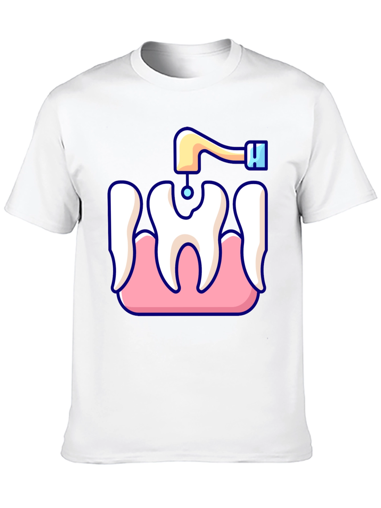 Black Dentist Tool T-Shirt - Funny Tooth Care Graphic Tee view 10