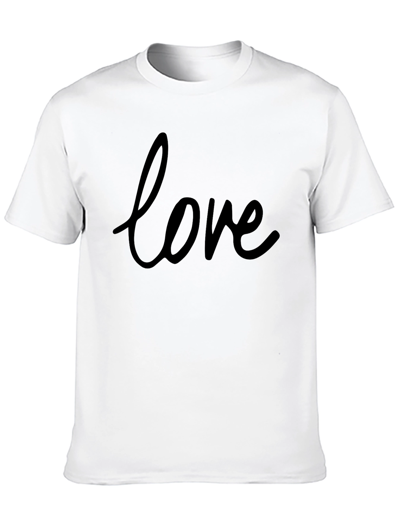 Black Love Script Graphic Black T-Shirt view 10