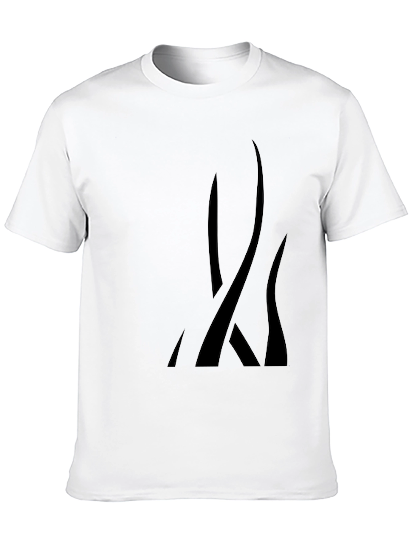 Black Modern Abstract Graphic Black T-Shirt view 10