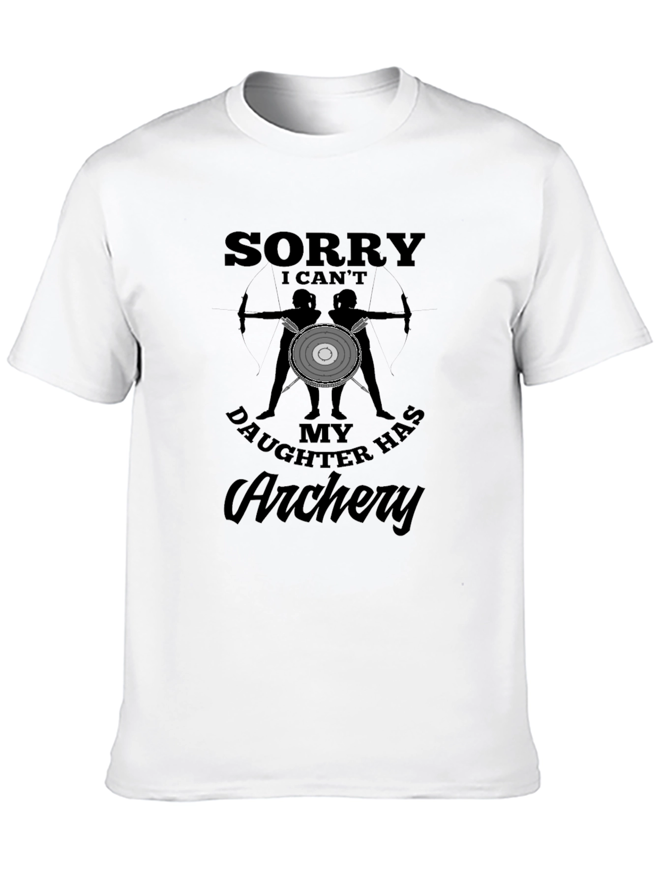 Black Archery Dad T-Shirt - My Daughter Has Archery! view 10
