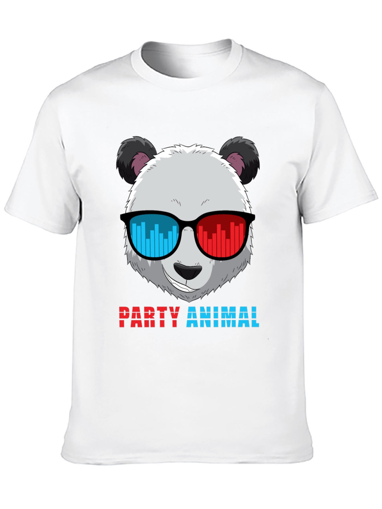 Black Party Animal Panda T-Shirt - Novelty Graphic Tee view 10