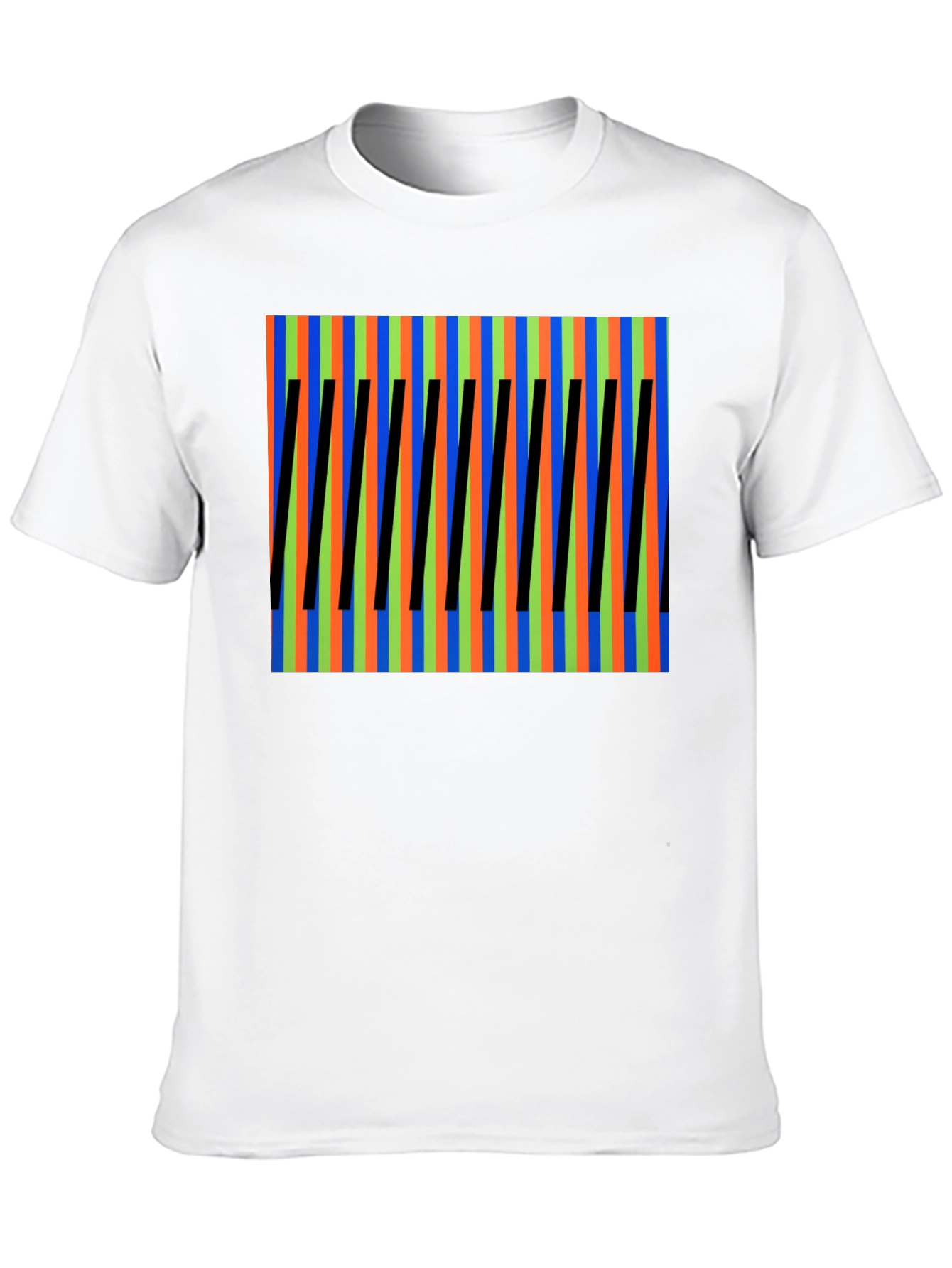 Black Abstract Pattern Tee - Bold Colors, Unique Design view 10