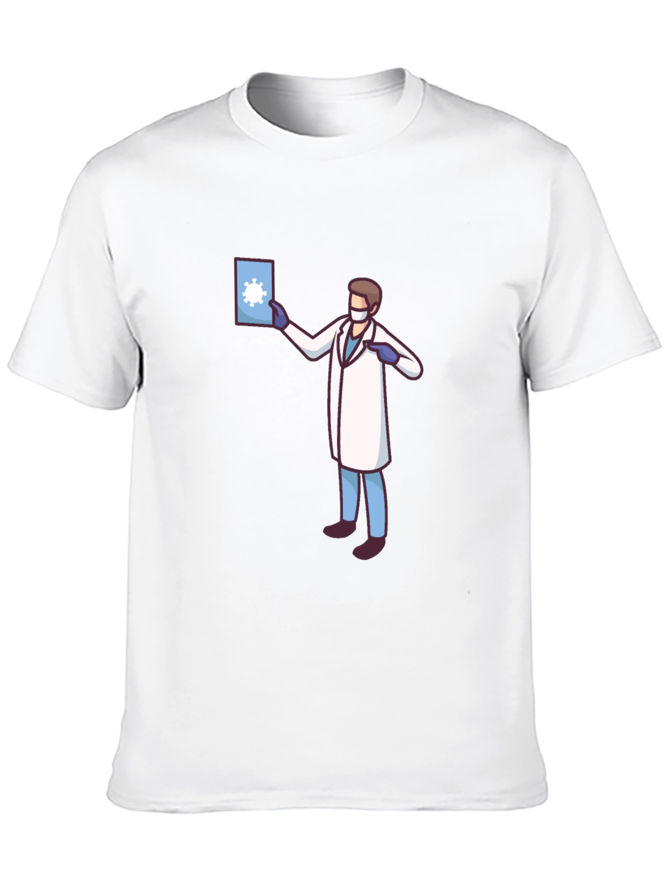 Black Doctor Graphic Black T-Shirt - Novelty COVID Design view 10