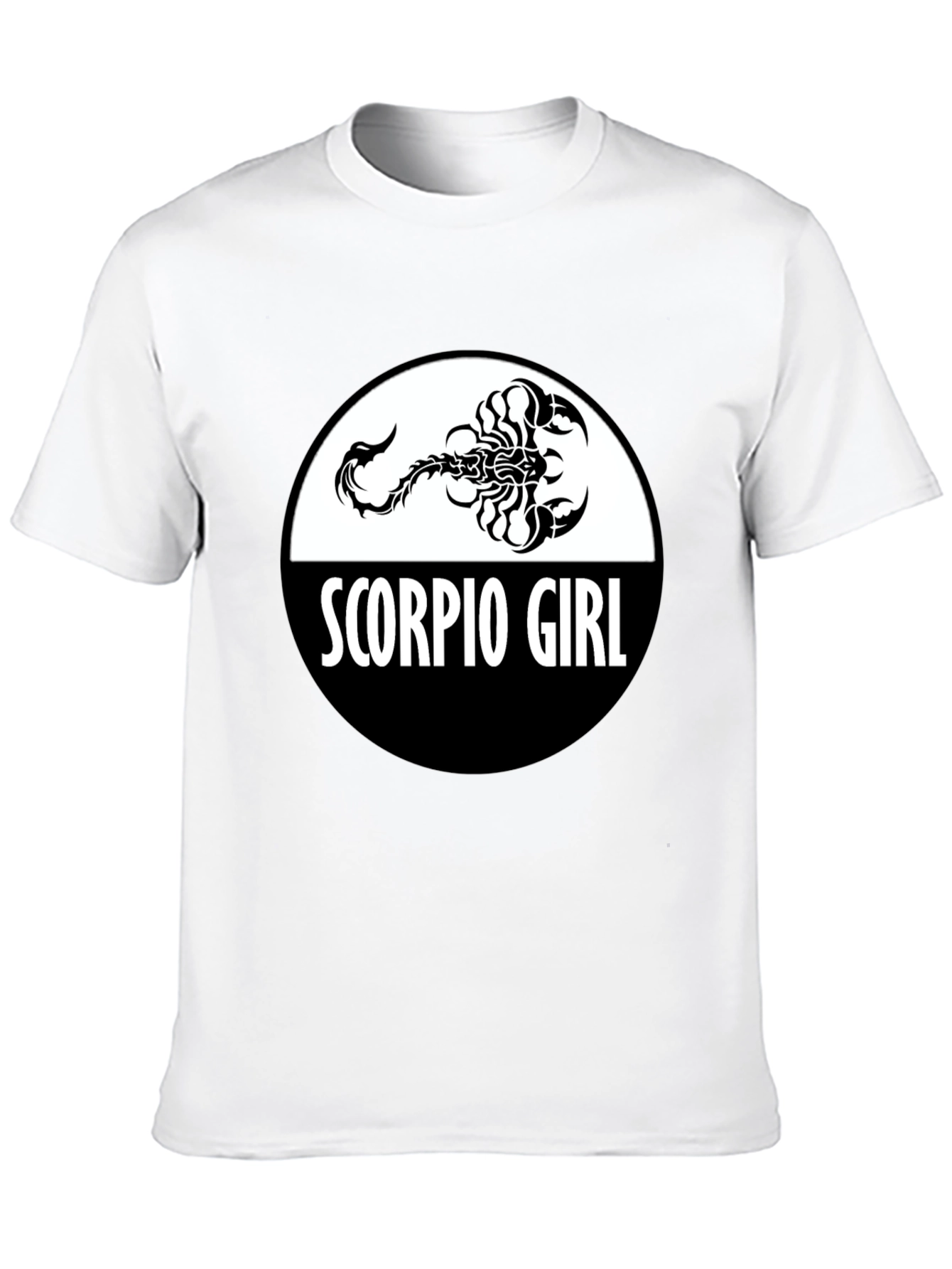 Black Scorpio Girl Zodiac Sign T-Shirt - Black view 10