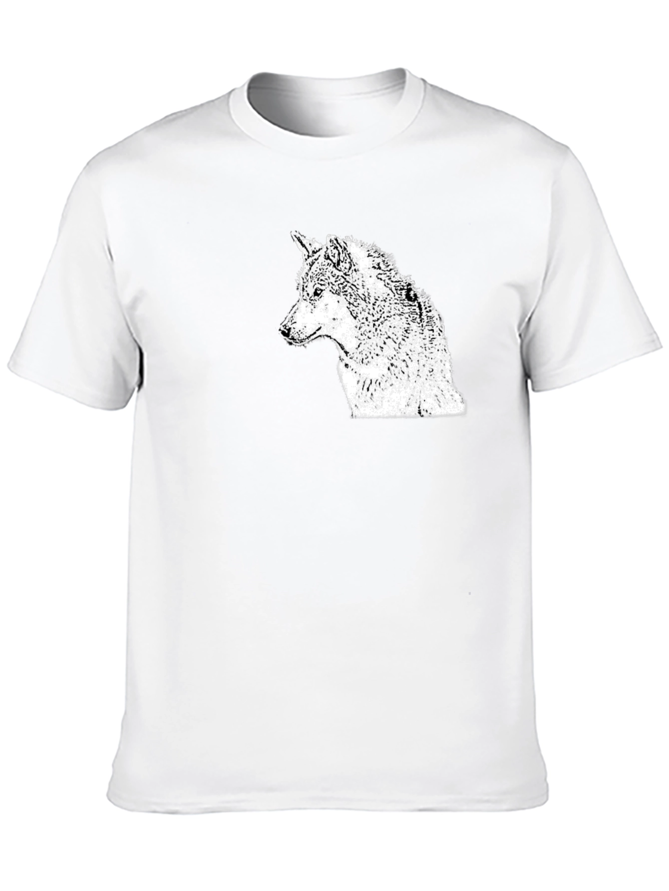 Black Wolf Graphic Print Crew Neck T-Shirt view 10