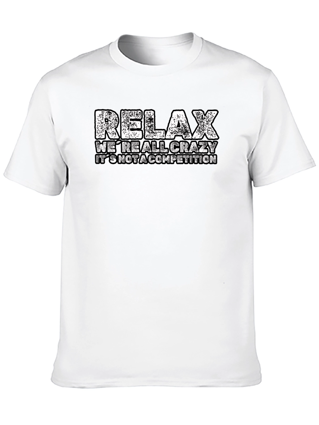 Black Relax Crazy T-Shirt - Funny Casual Tee view 10