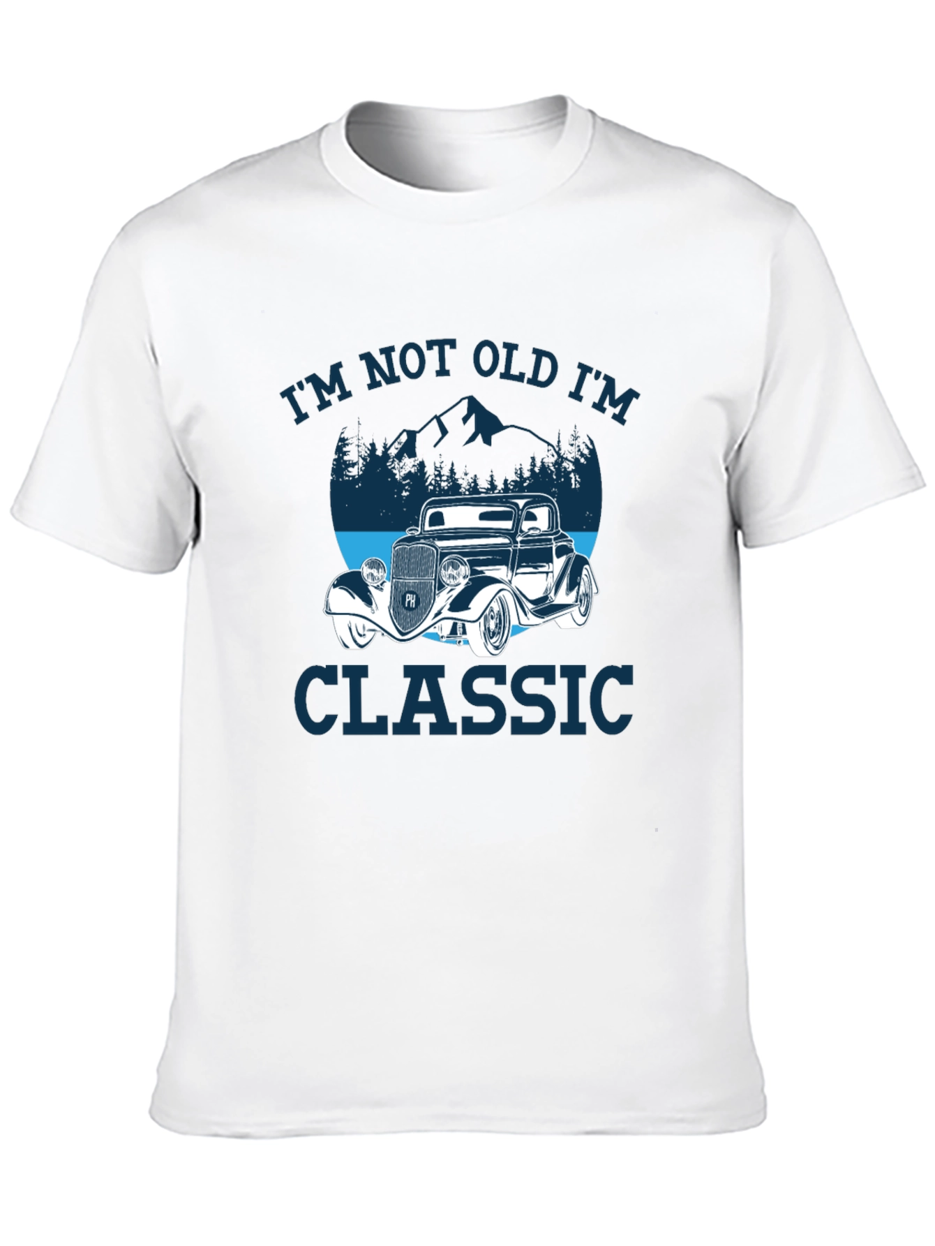 Black Classic Car T-Shirt: I'm Not Old, I'm Classic view 10