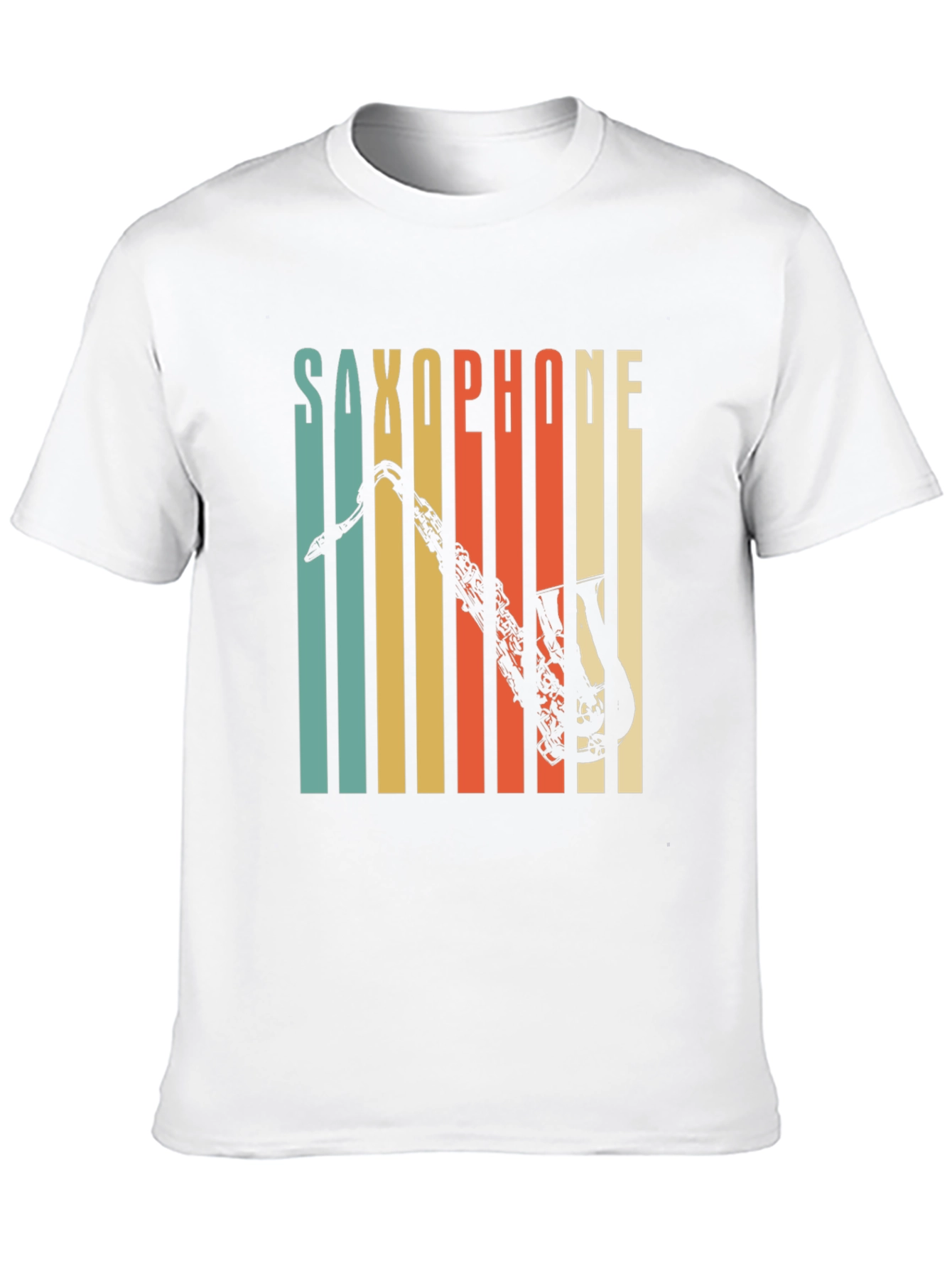 Black Retro Saxophone T-Shirt - Cool Vintage Music Tee view 10