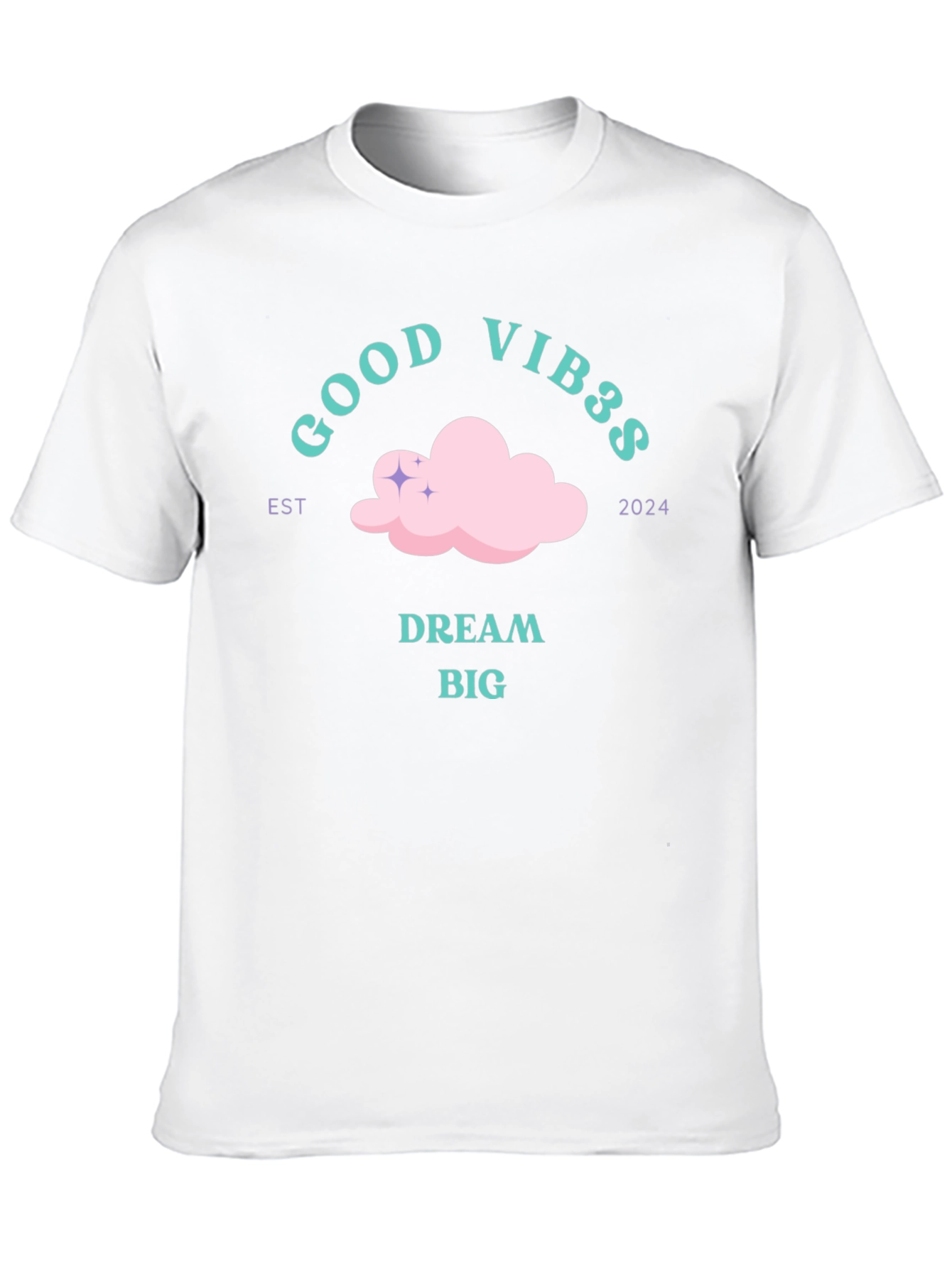 Black Good Vibes Dream Big Black T-Shirt view 10