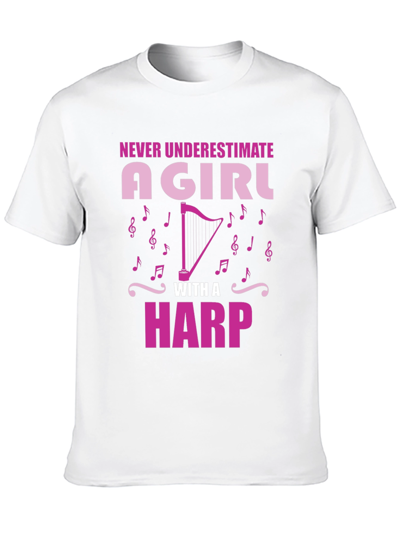 Black Never Underestimate Girl With Harp T-Shirt view 10