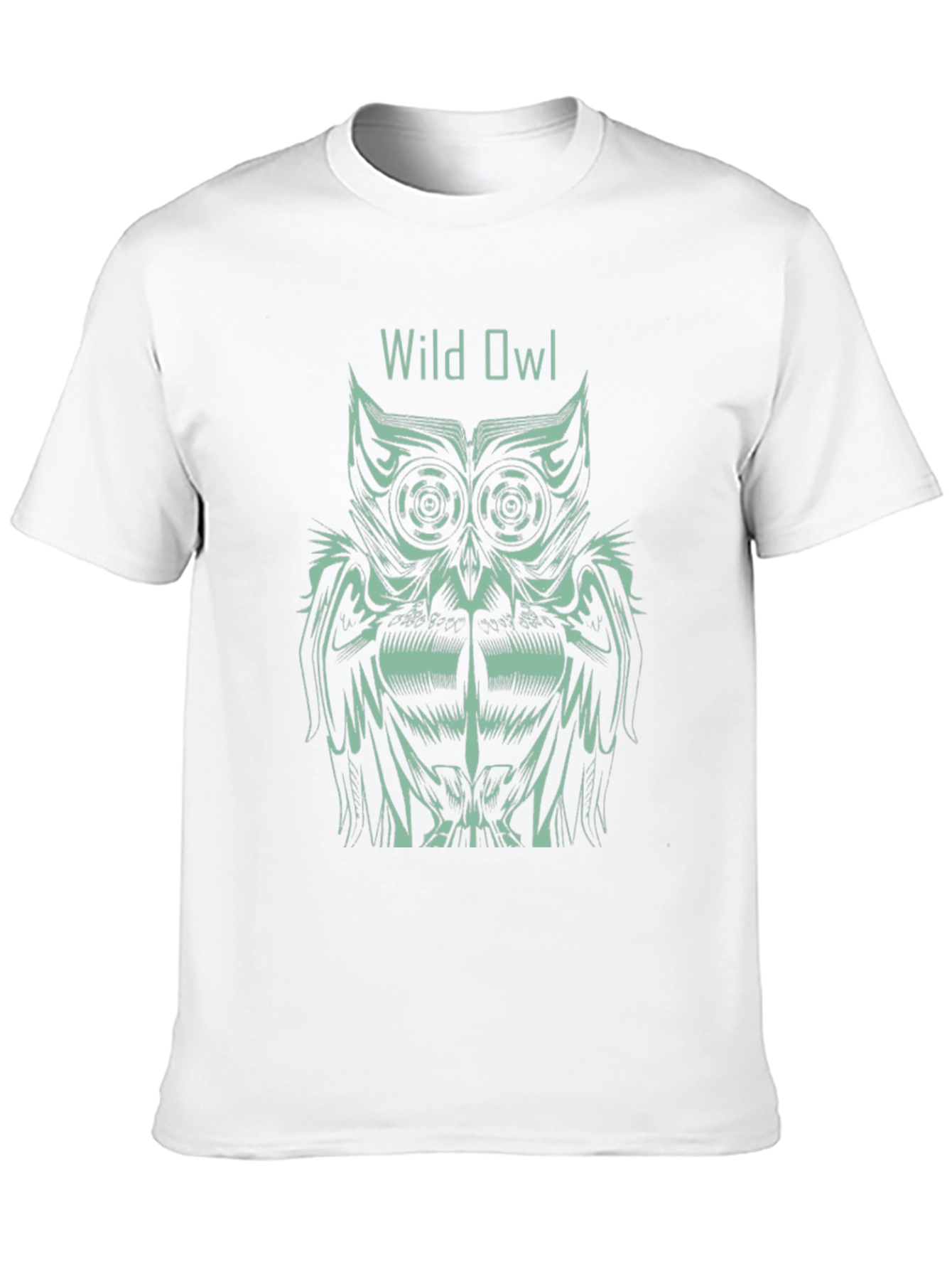 Black Wild Owl Graphic Black T-Shirt view 10