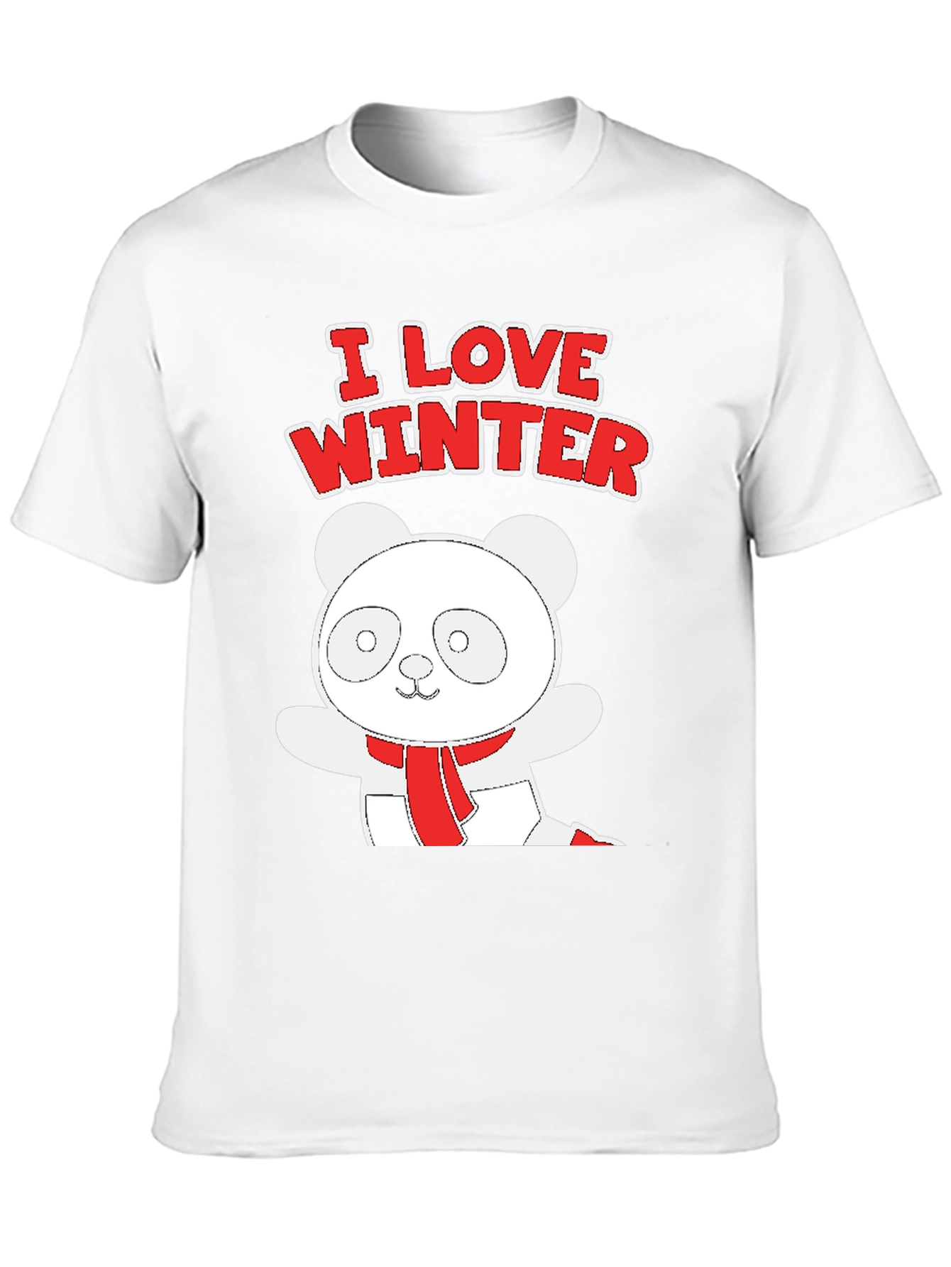 Black Winter Panda Graphic Tee - Black view 10