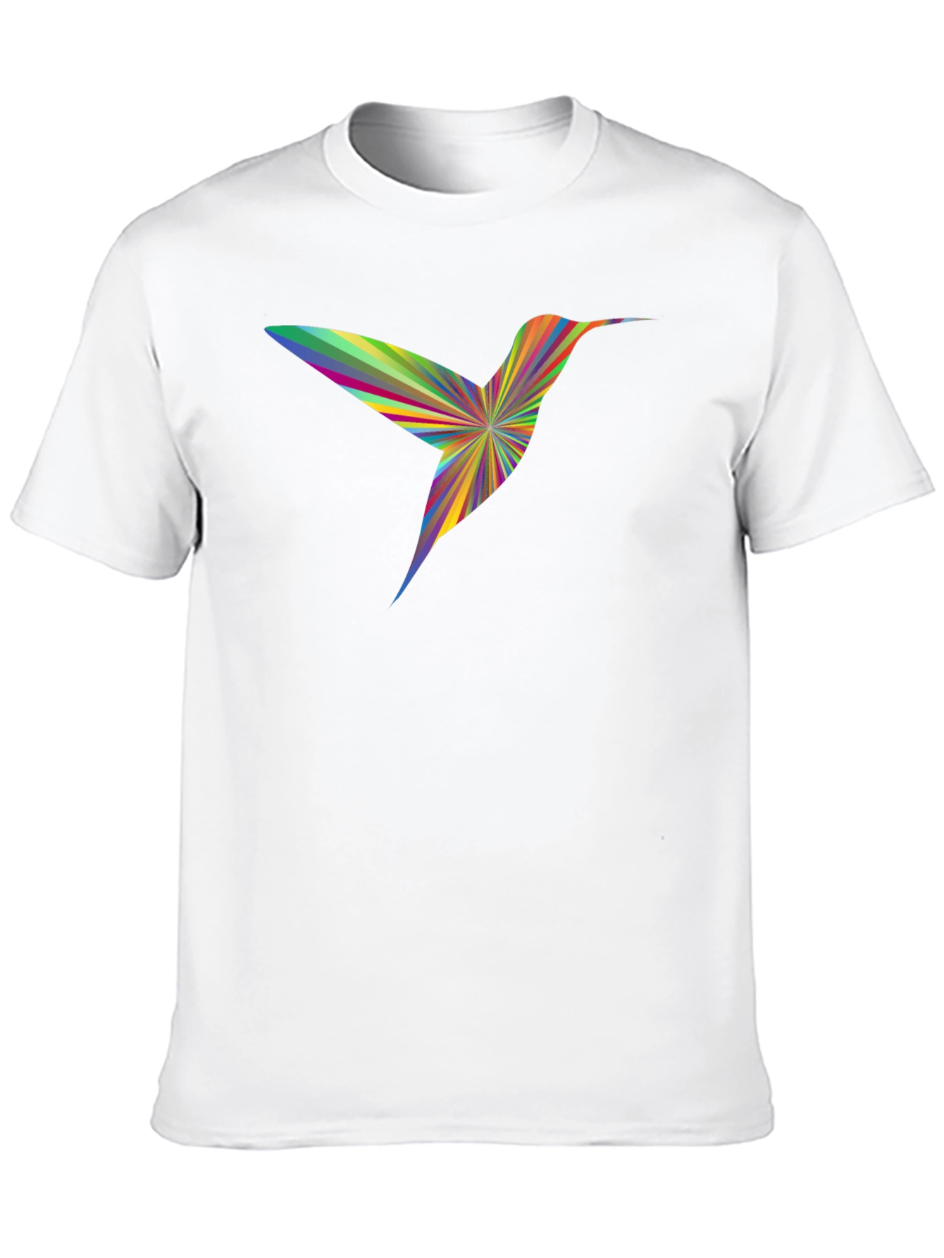 Black Rainbow Hummingbird Graphic Tee - Men's Black T-Shirt view 10