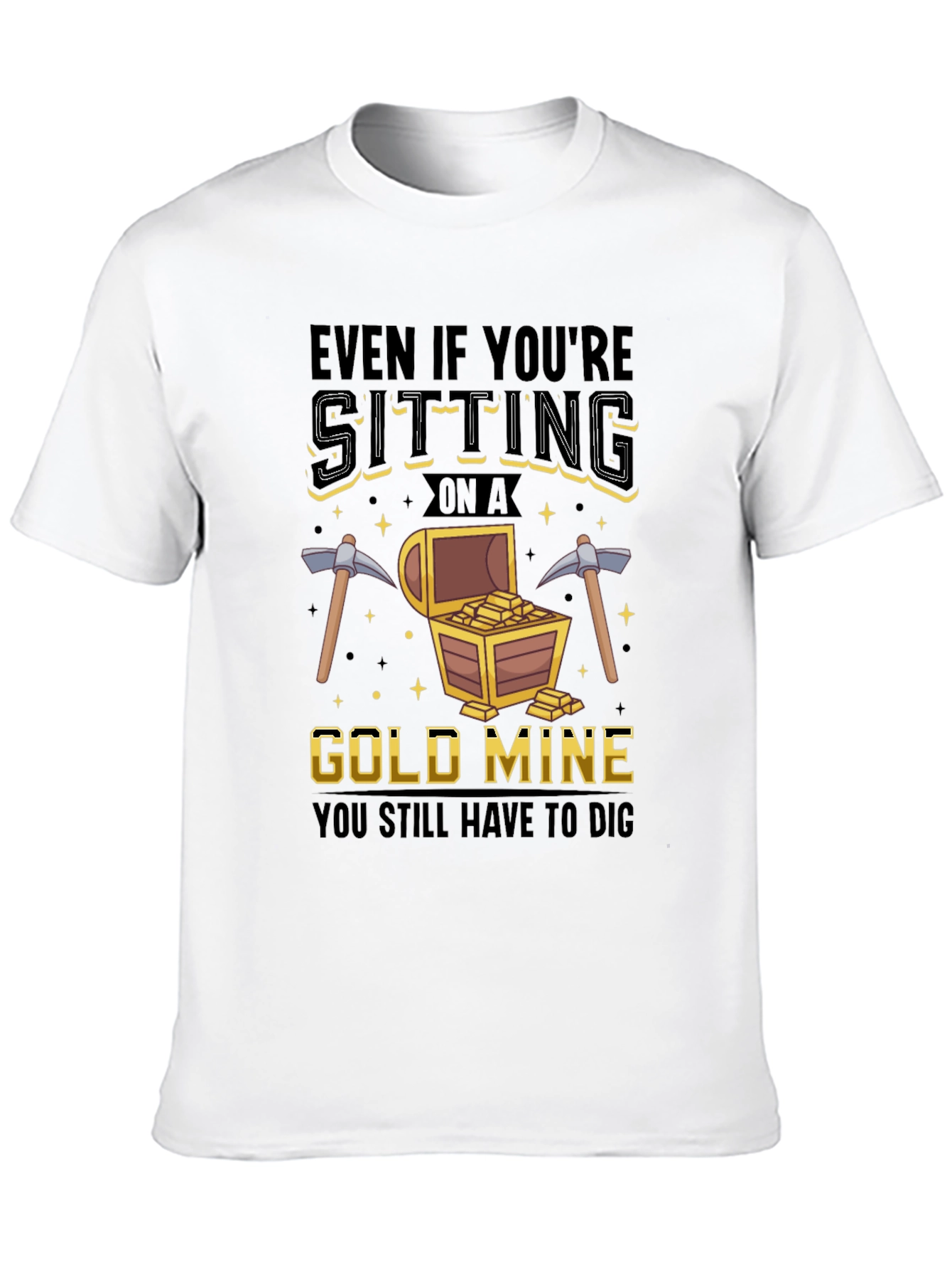 Black Gold Mine Digging T-Shirt view 10