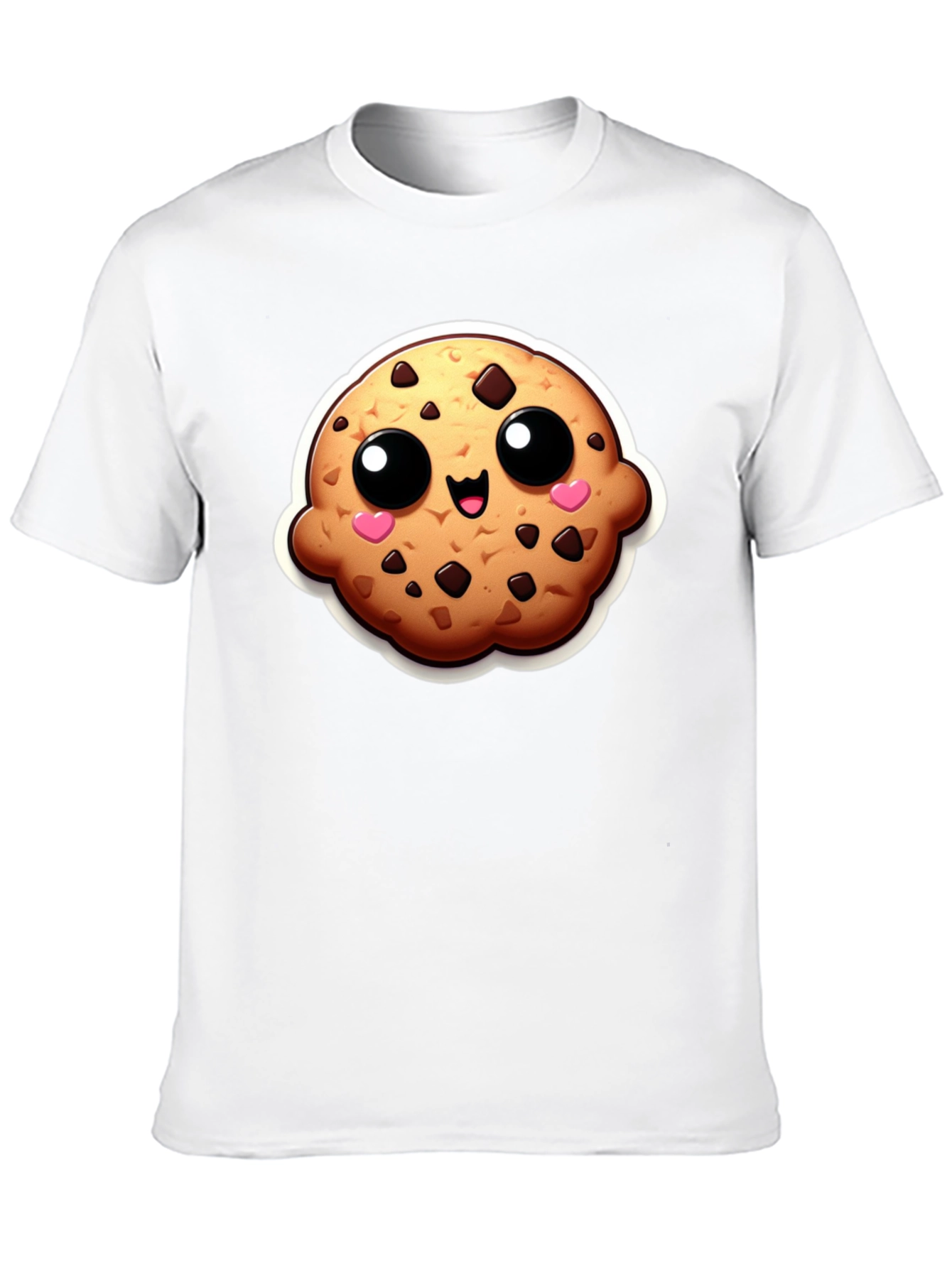 Black Cute Cookie Graphic Black T-Shirt view 10