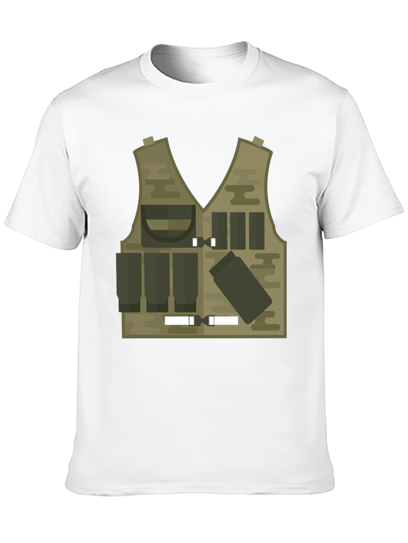 Black Tactical Vest Graphic Tee - Military Style view 10