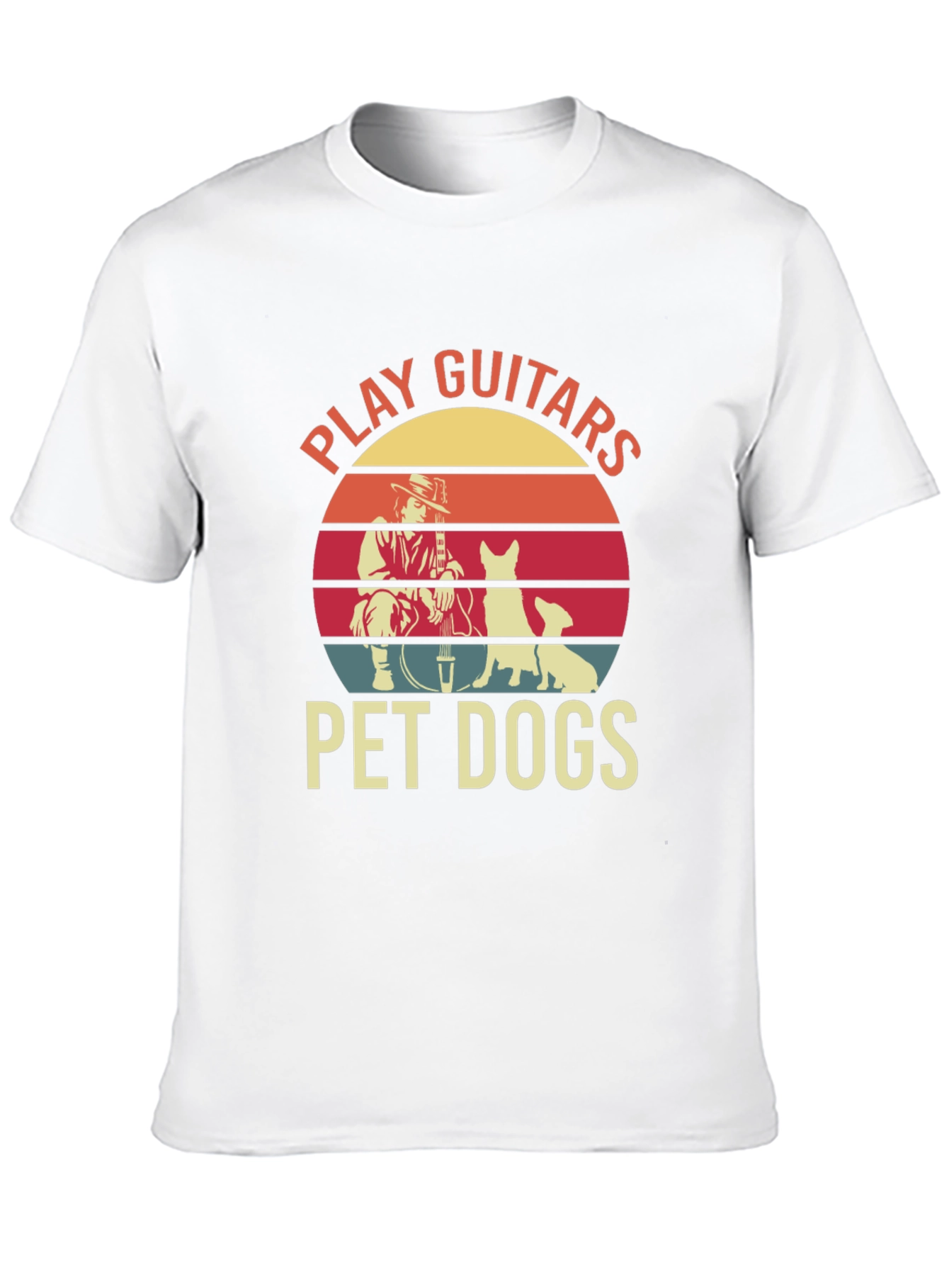 Black Play Guitars Pet Dogs Graphic Tee view 10