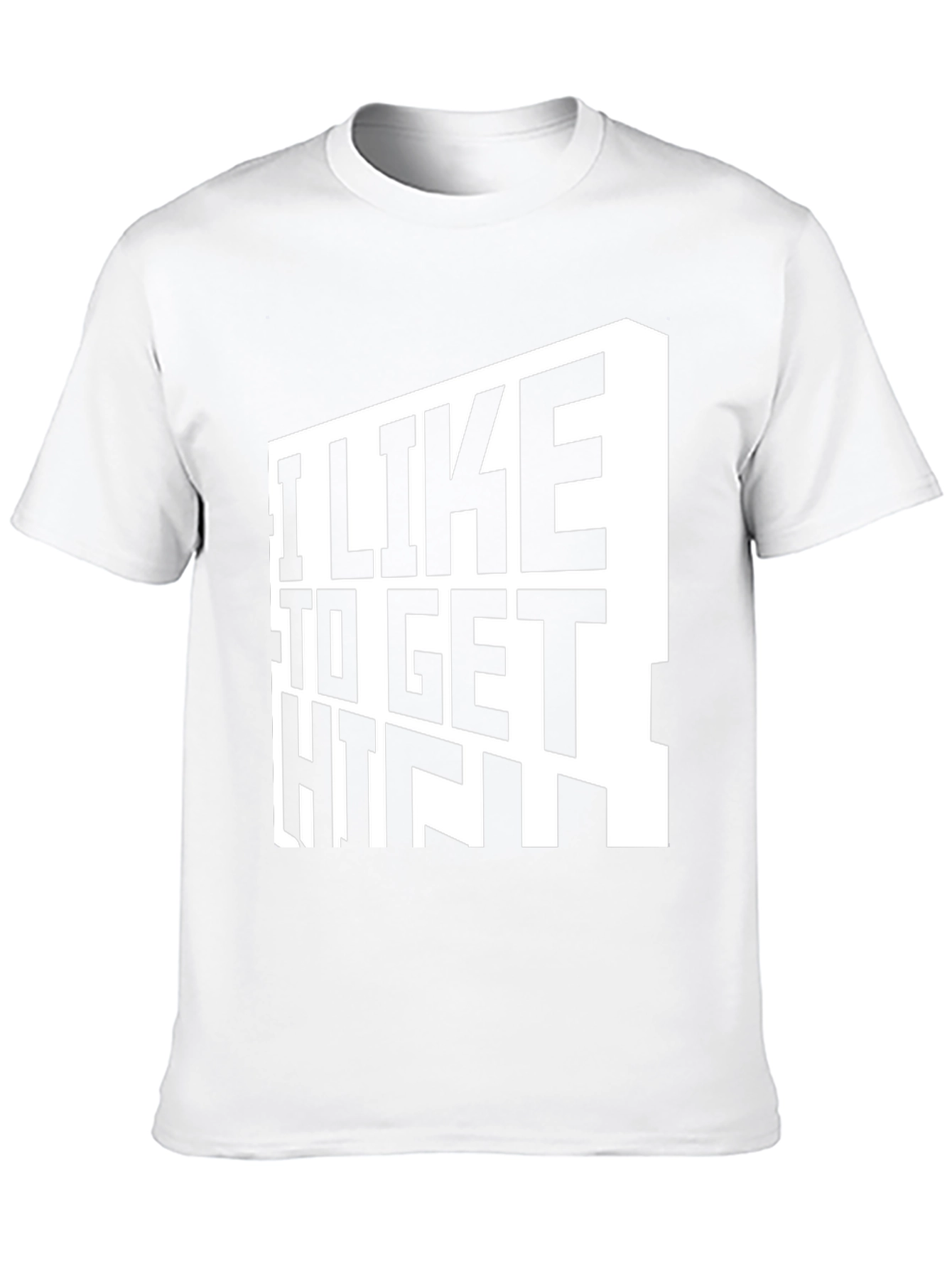 Black I Like To Get High T-Shirt - Black Graphic Tee view 10
