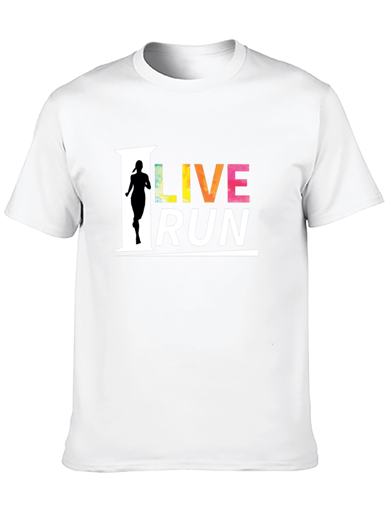 Black Live Run Graphic Tee - Activewear T-Shirt view 10