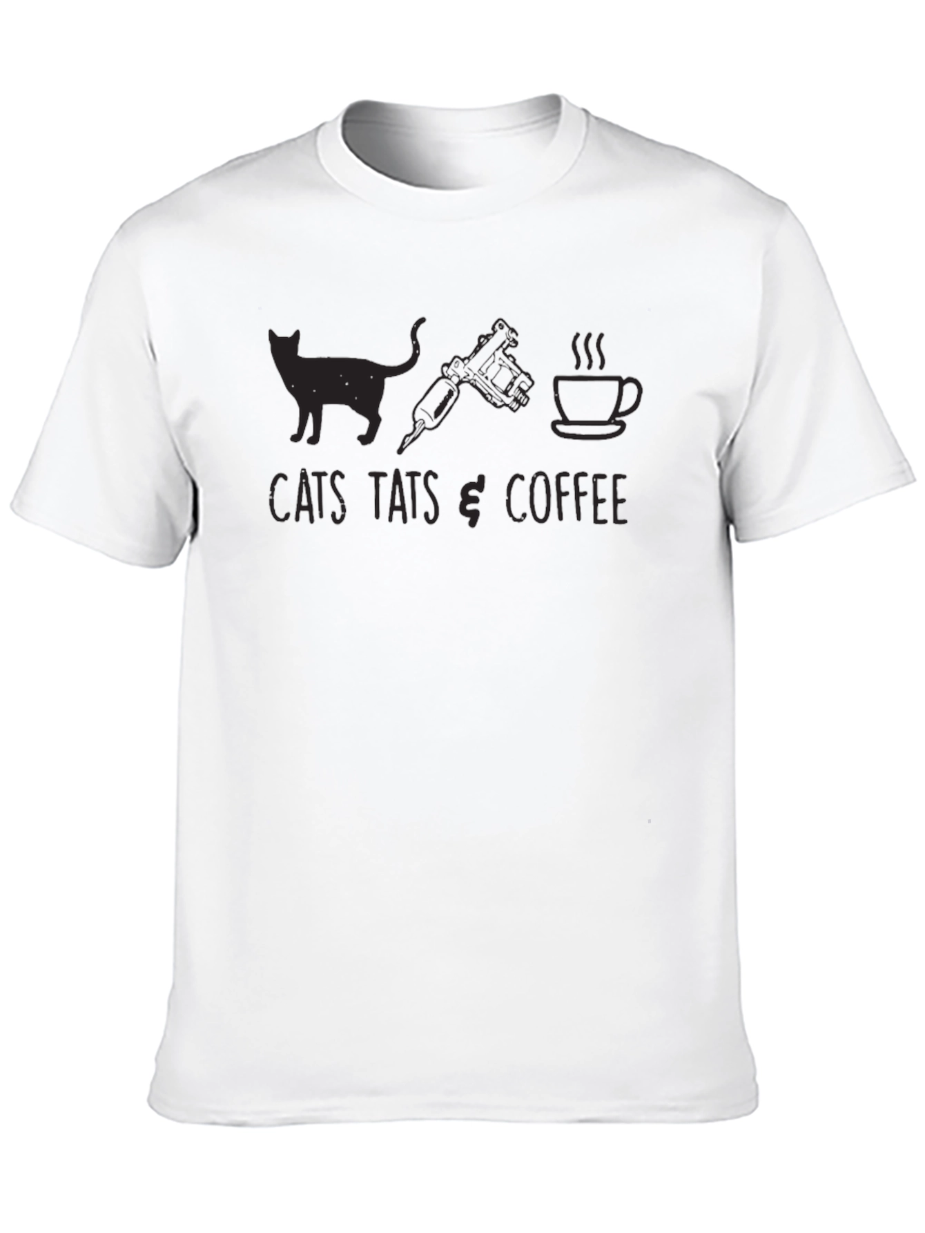 Black Cats Tats & Coffee Graphic T-Shirt - Unisex view 10