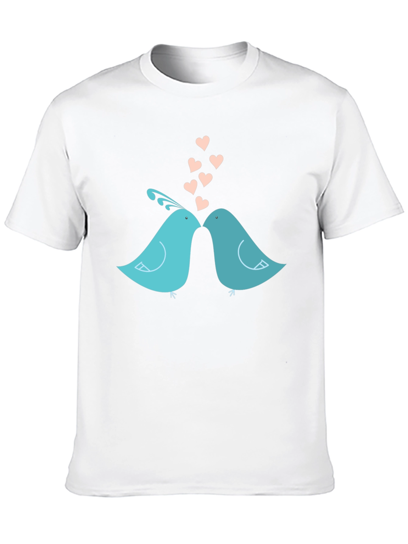 Black Lovebirds T-Shirt - Romantic Birds Design view 10