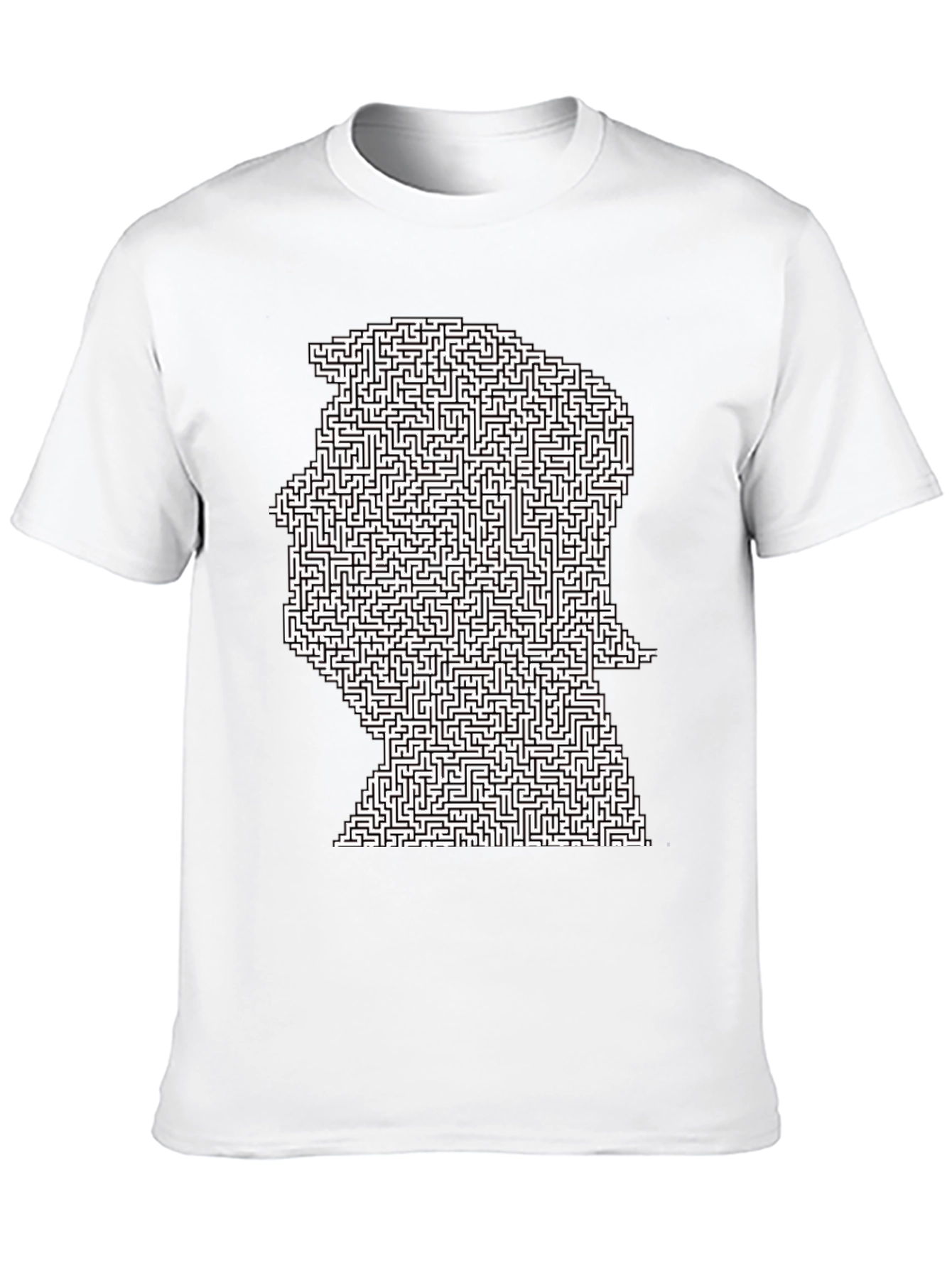 Black Maze Head Graphic Tee - Black Casual Shirt view 10