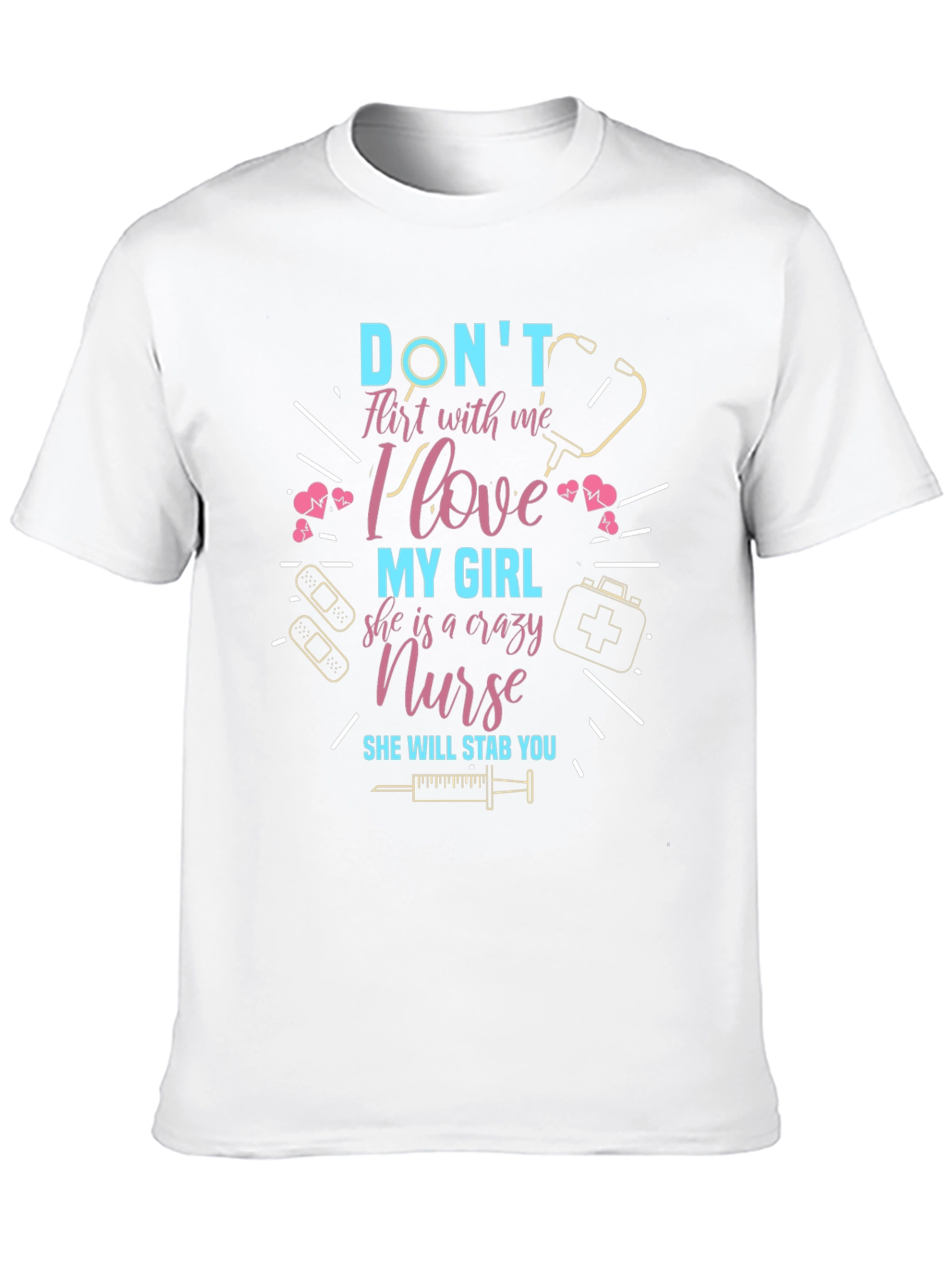 Black Crazy Nurse T-Shirt - Don't Flirt With Me view 10